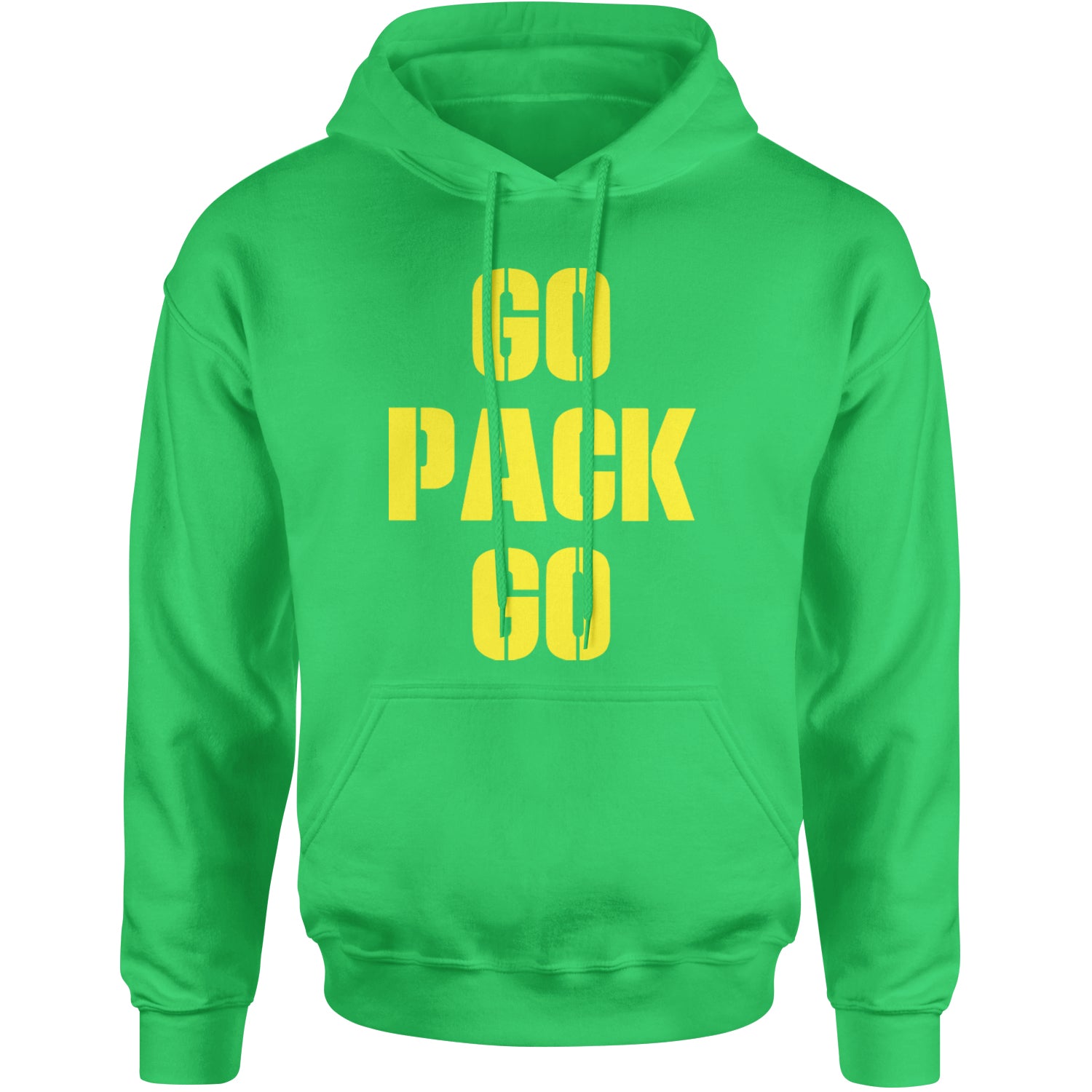 Go Pack Go Green Bay Adult Hoodie Sweatshirt Kelly Green