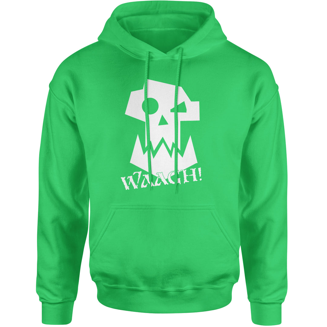 Ork Miniature Tabletop Wargaming Waagh Adult Hoodie Sweatshirt Kelly Green
