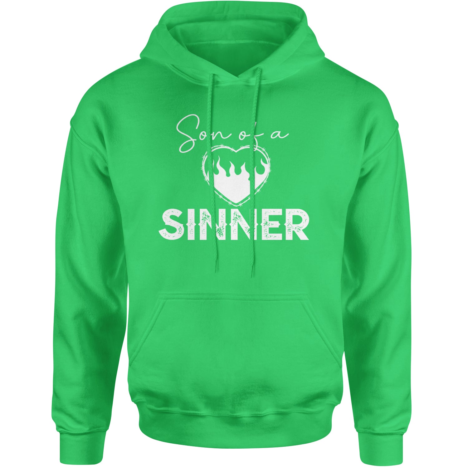 Son Of A Sinner Somebody Save Me From Myself  Adult Hoodie Sweatshirt Kelly Green