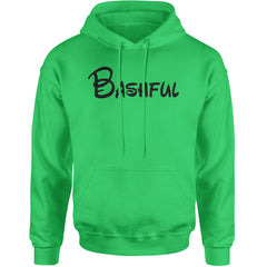 Bashful - 7 Dwarfs Costume Adult Hoodie Sweatshirt Kelly Green