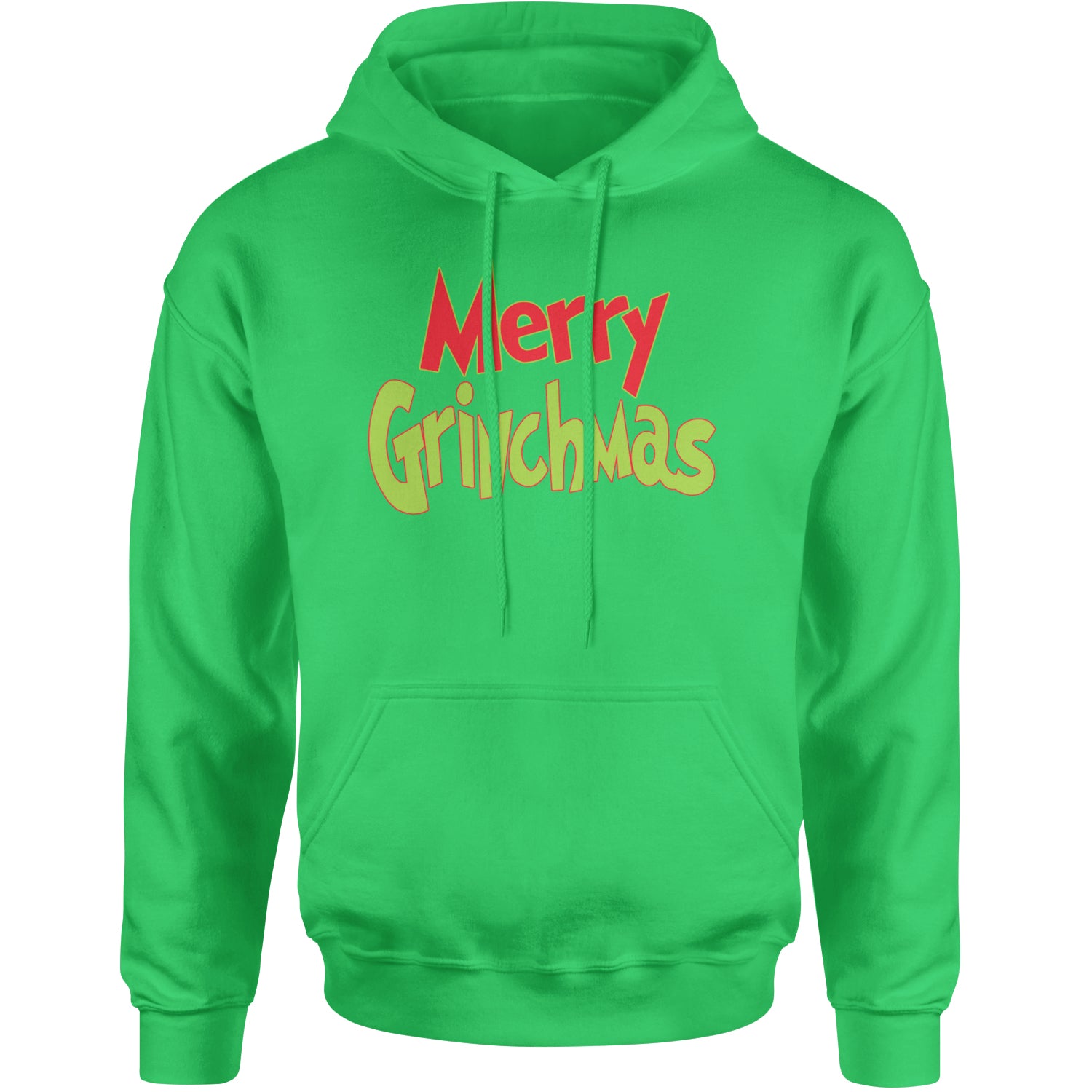 Merry Grinchmas Jolly Merry Christmas Adult Hoodie Sweatshirt Kelly Green