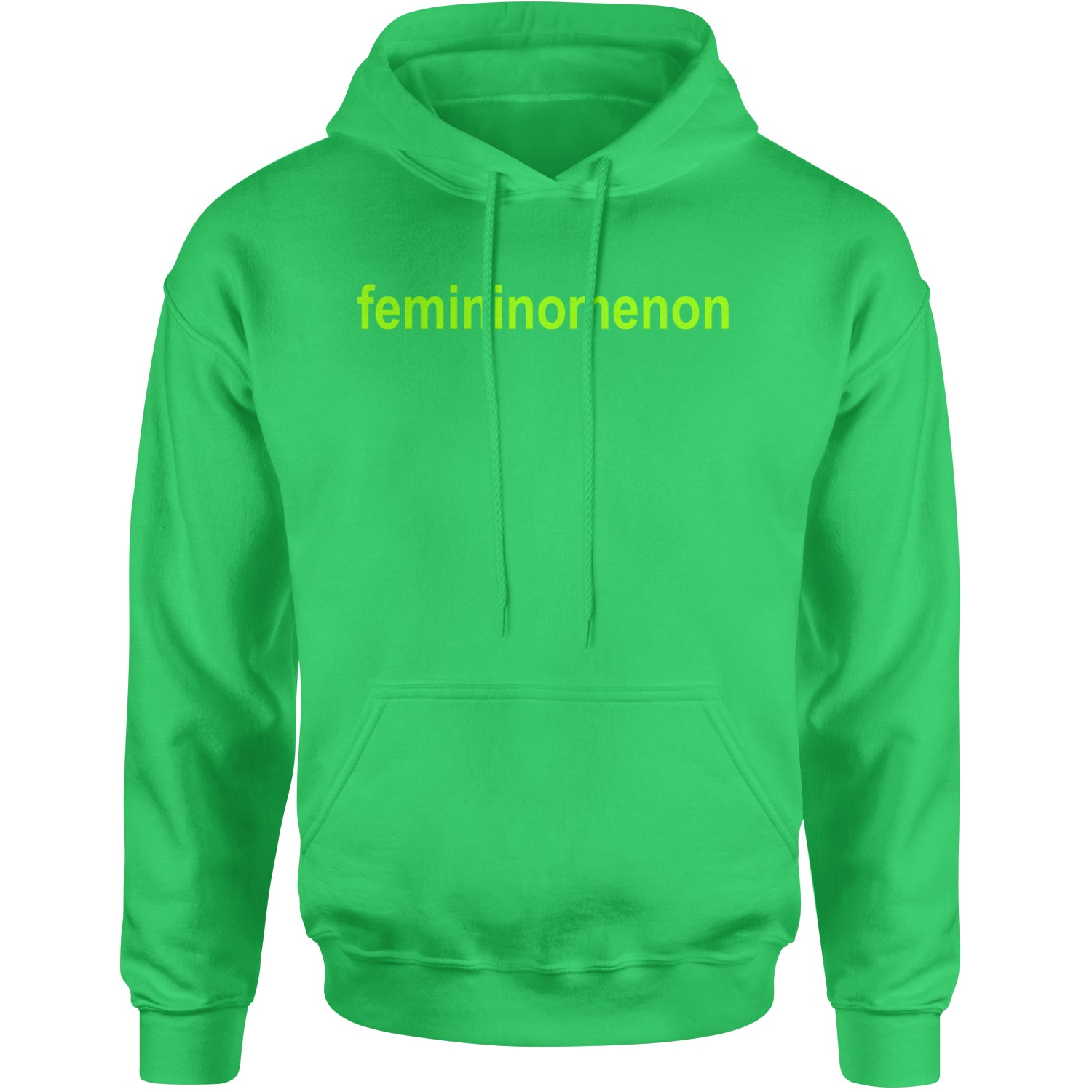 Femininomenon Female Empowerment Adult Hoodie Sweatshirt Kelly Green