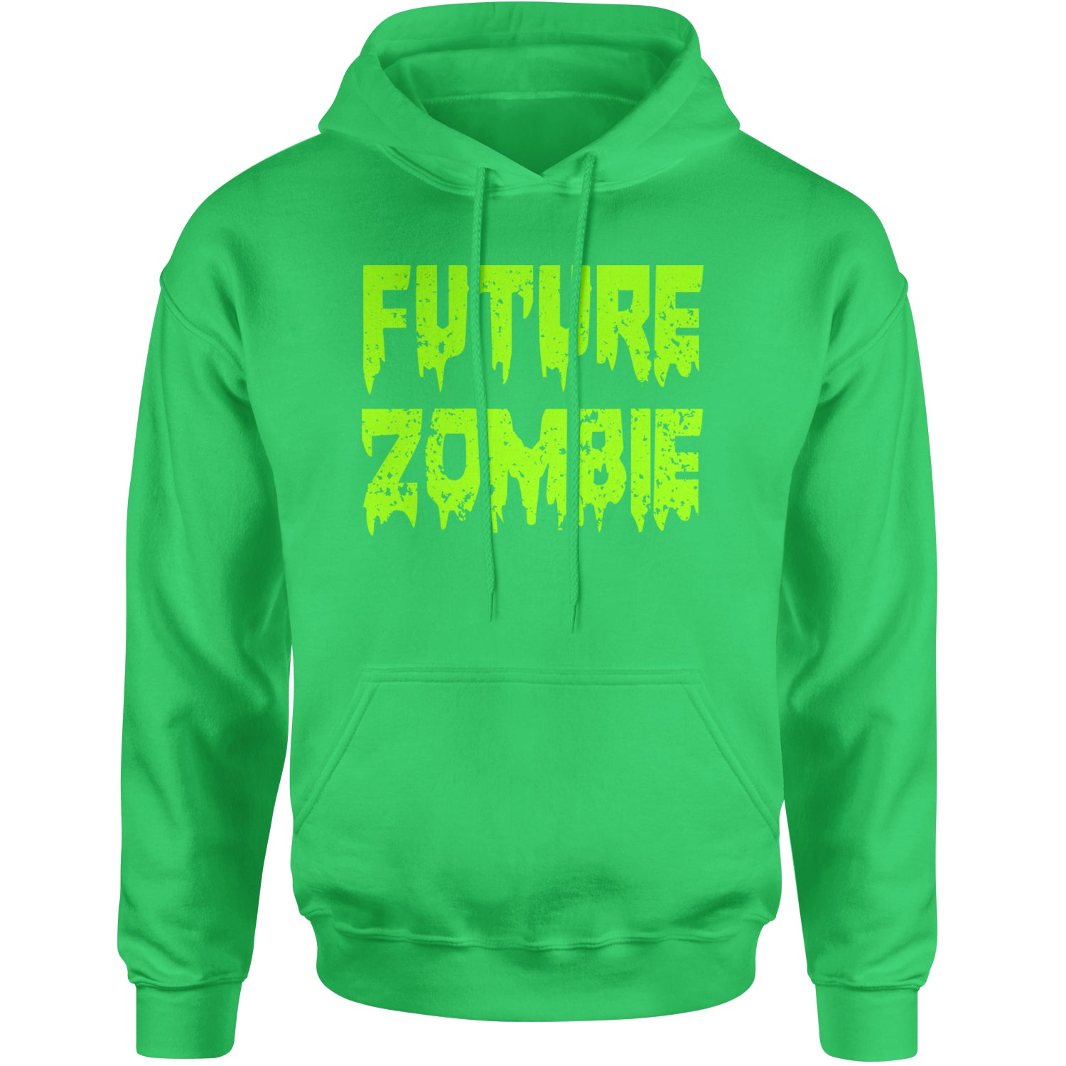 Future Zombie Horror Adult Hoodie Sweatshirt Kelly Green