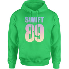 Lover Era Swift 89 Birth Year Music Fan TTPD Adult Hoodie Sweatshirt Kelly Green
