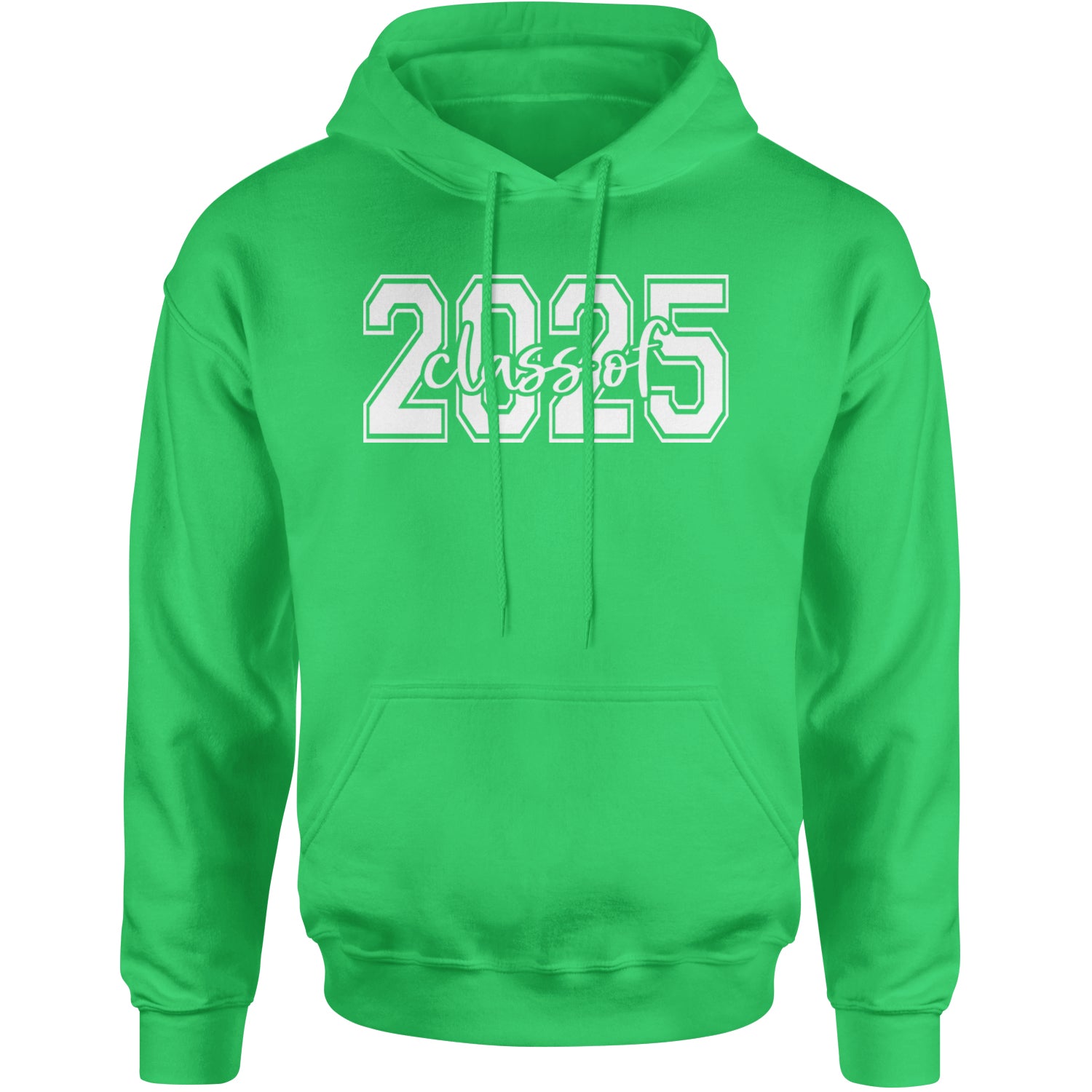 Class Of 2025 Graduation Adult Hoodie Sweatshirt Kelly Green