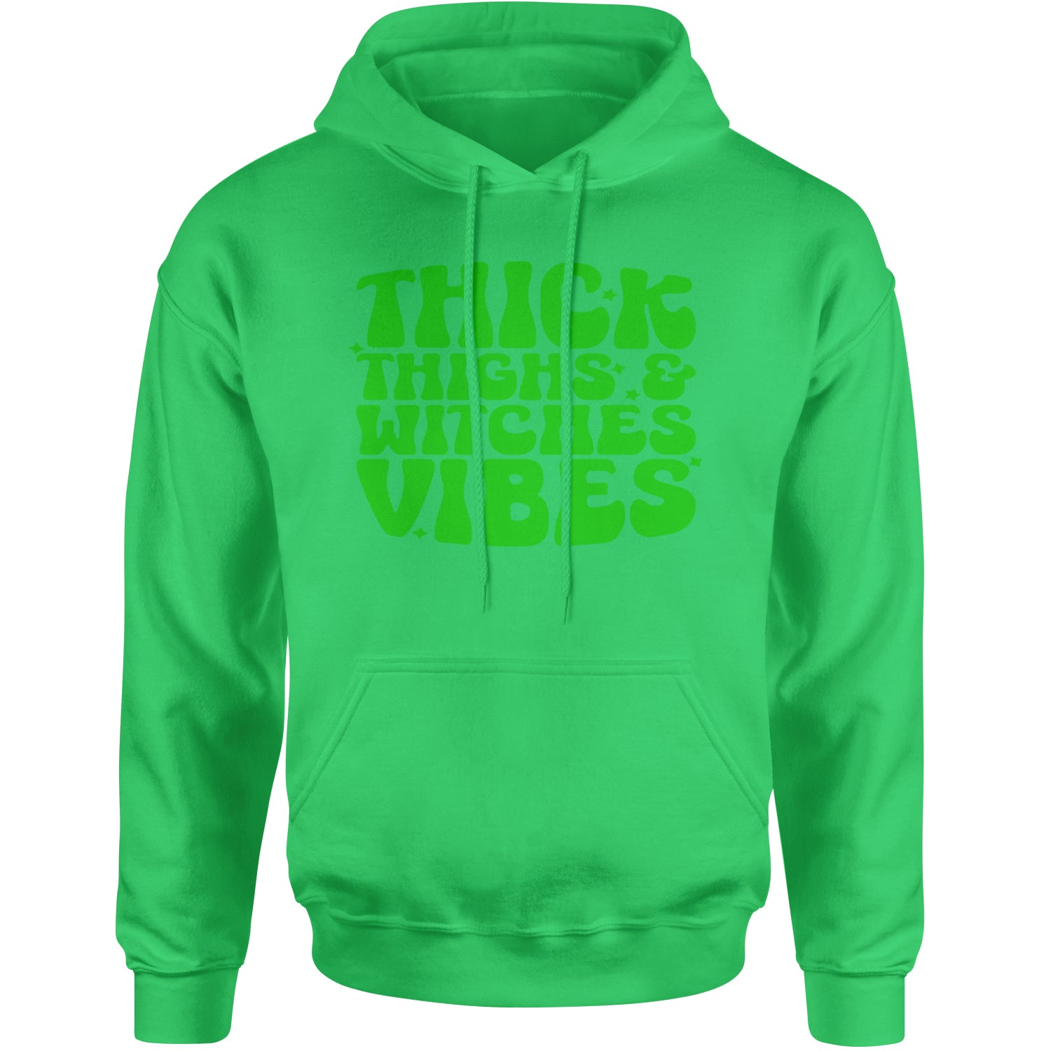 Thick Thighs And Witches Vibes Adult Hoodie Sweatshirt Kelly Green