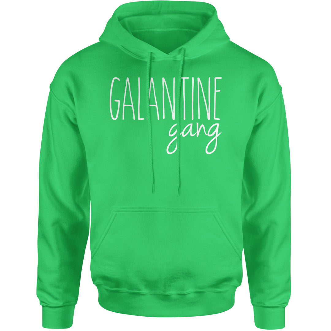 Galentine Gang Valentine's Shirt Adult Hoodie Sweatshirt Kelly Green