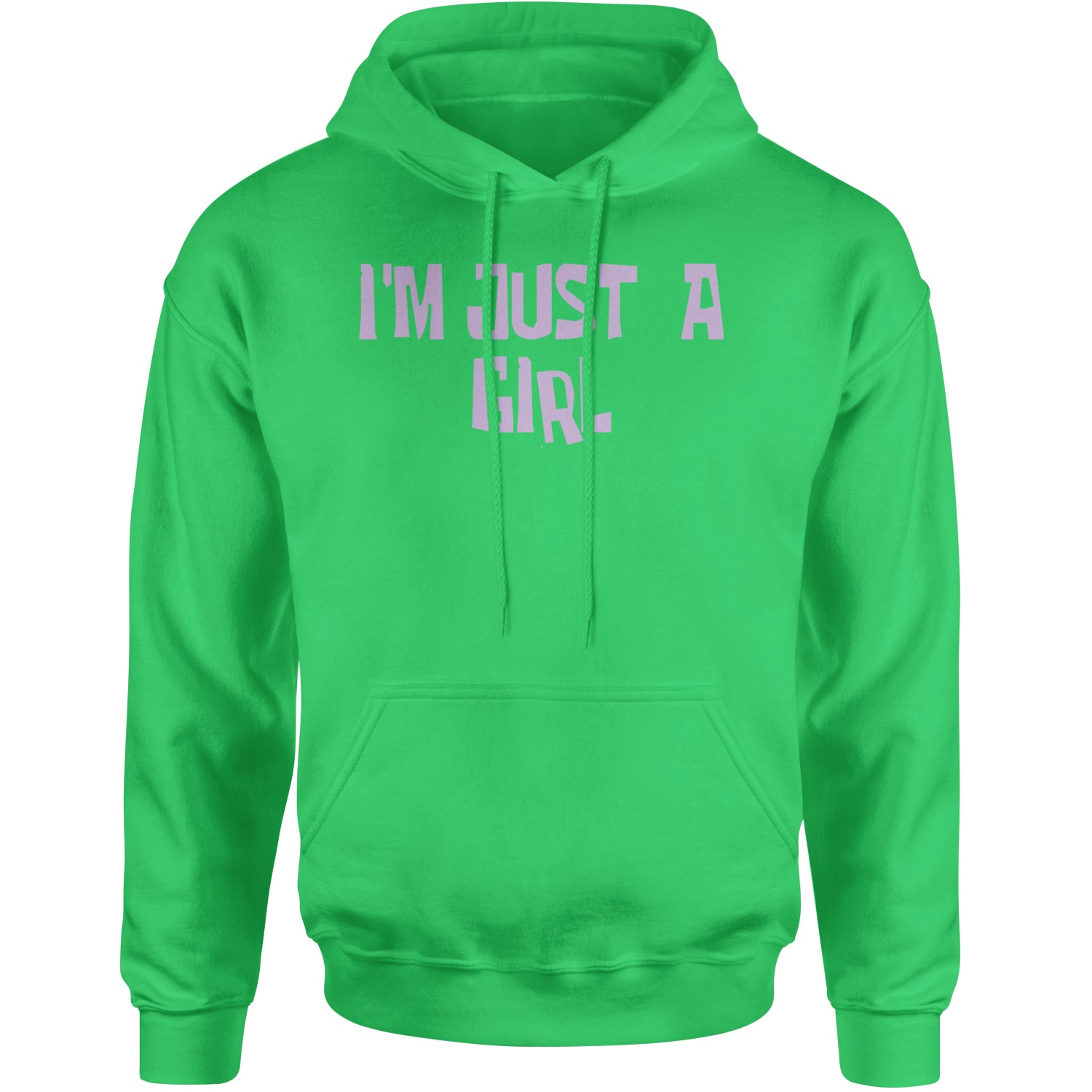 I'm Just A Girl Guts Music Adult Hoodie Sweatshirt Kelly Green