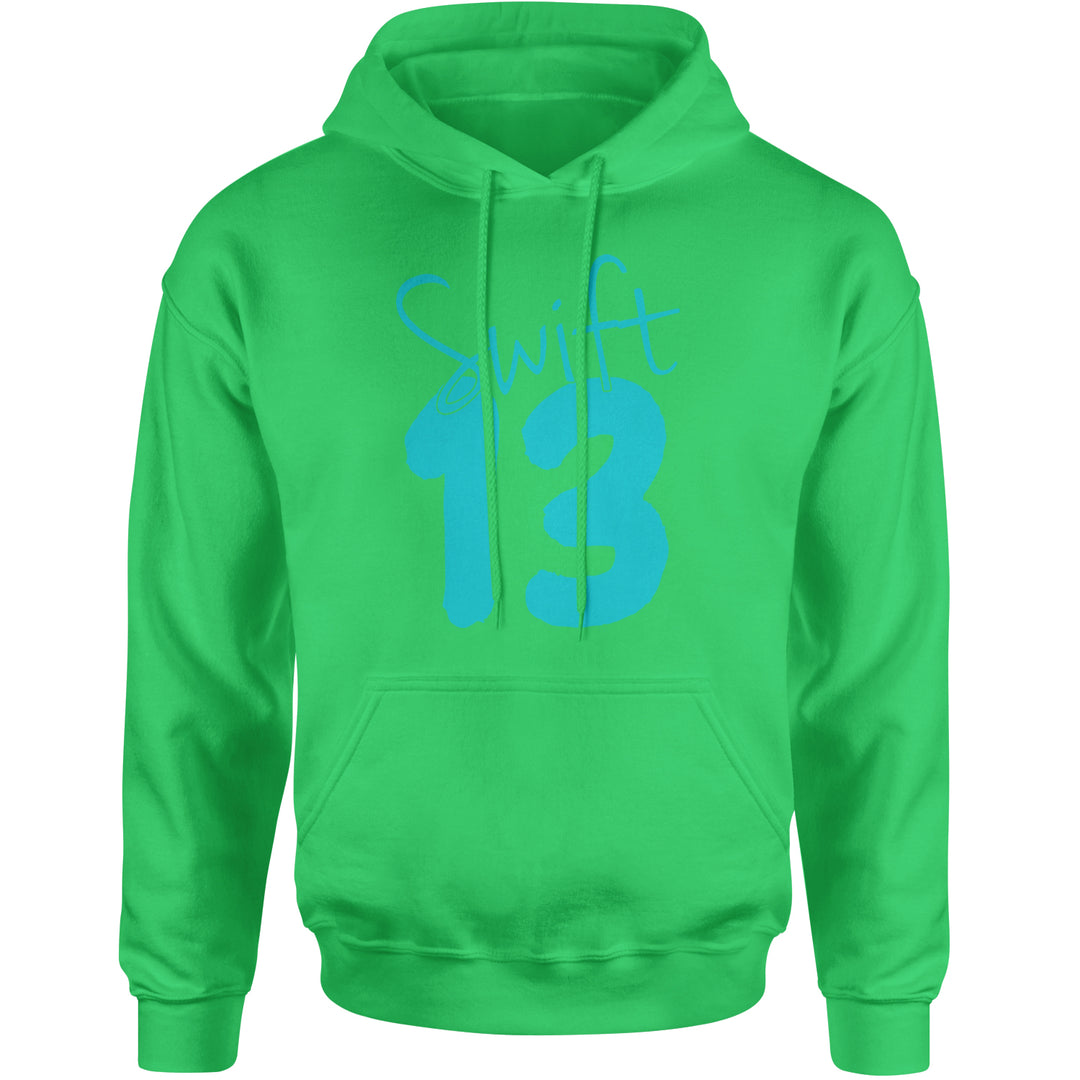 13 Swift 13 Lucky Number Era TTPD Adult Hoodie Sweatshirt Kelly Green