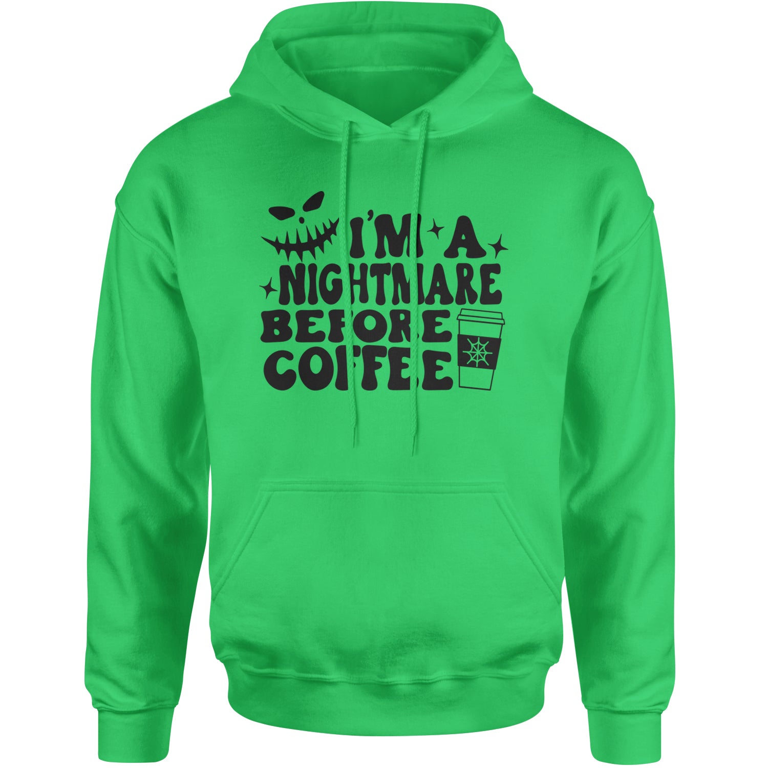 I'm A Nightmare Before Coffee Adult Hoodie Sweatshirt Heather Grey