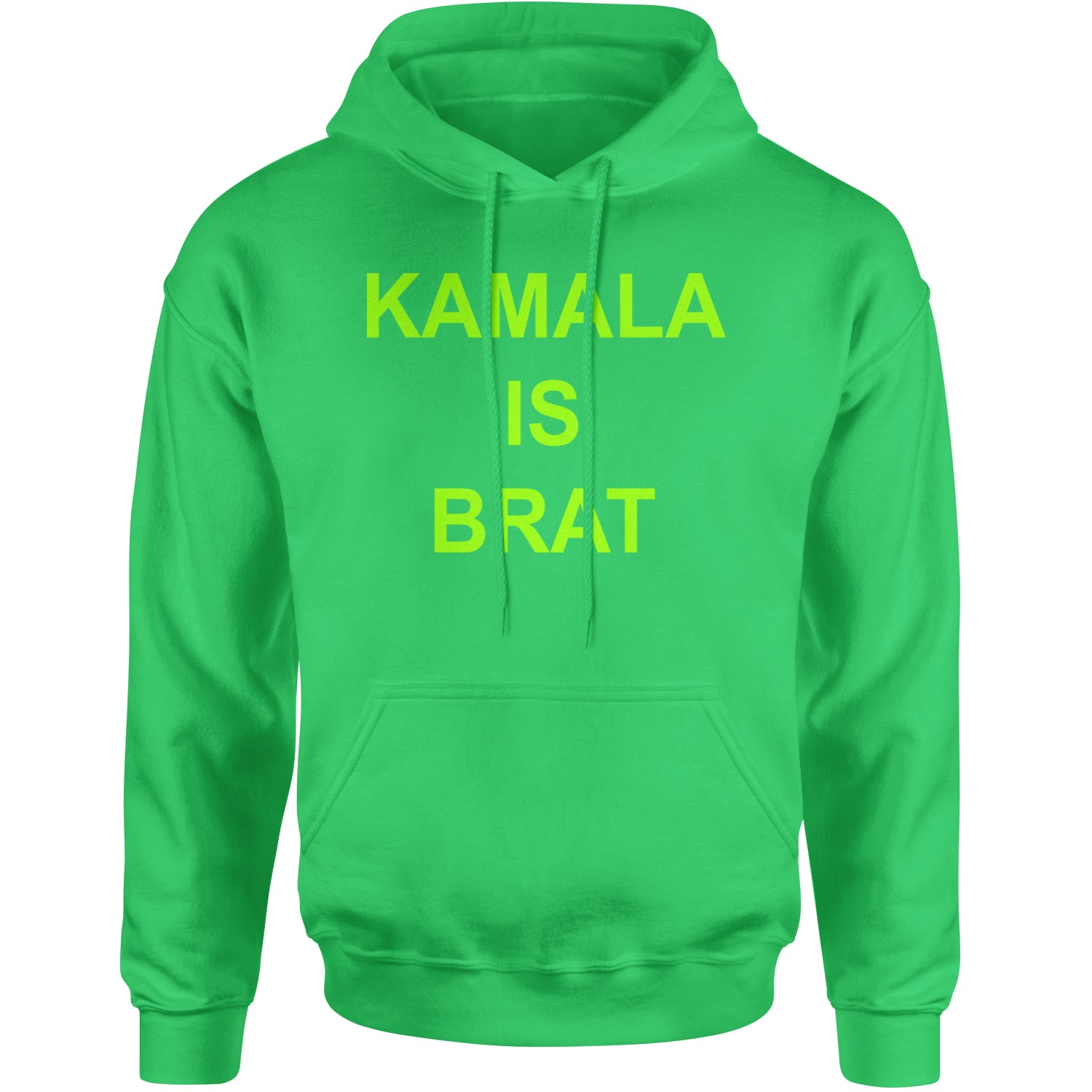 Kamala Is Brat - President Harris 2024 Adult Hoodie Sweatshirt Kelly Green