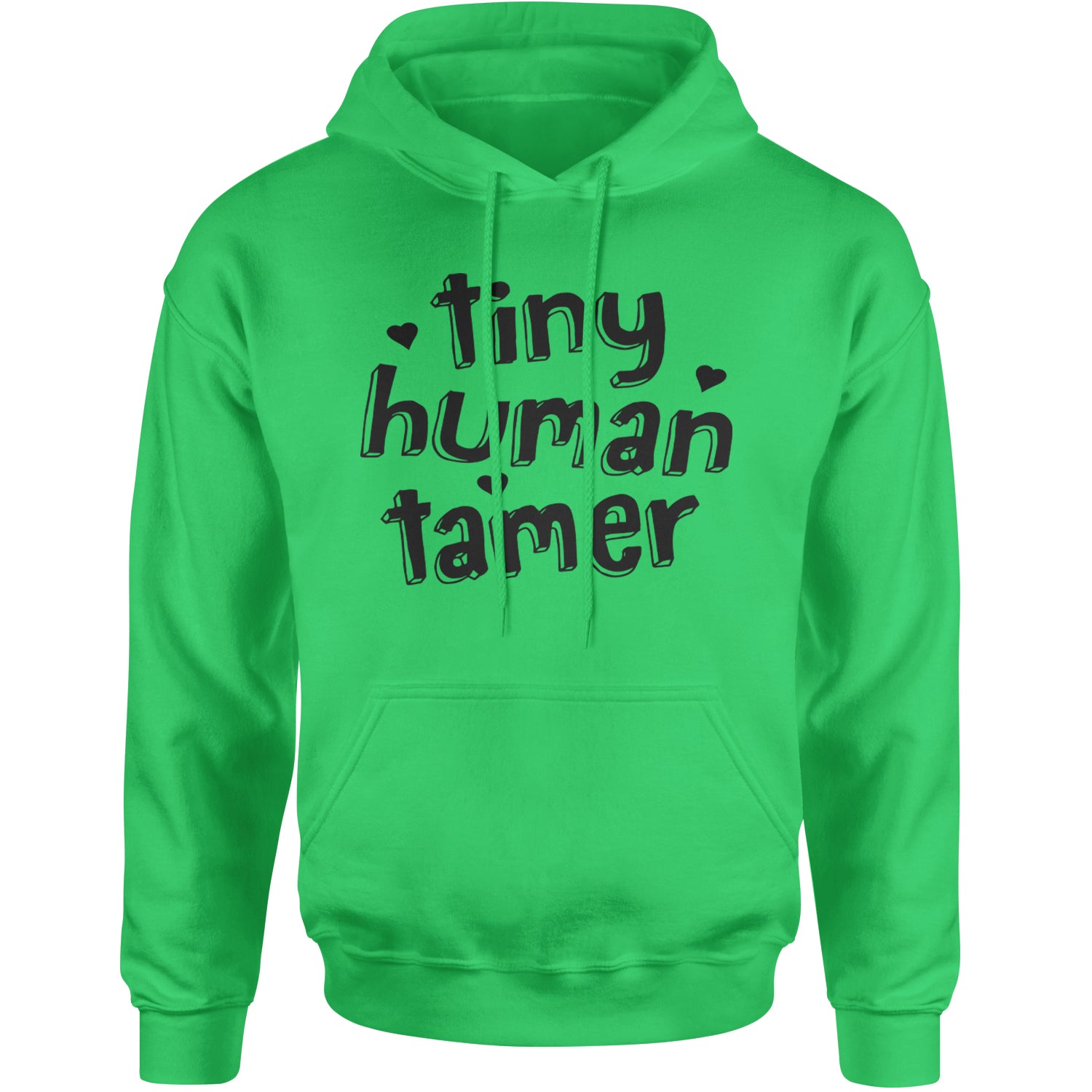 Tiny Human Tamer Teacher Adult Hoodie Sweatshirt Heather Grey