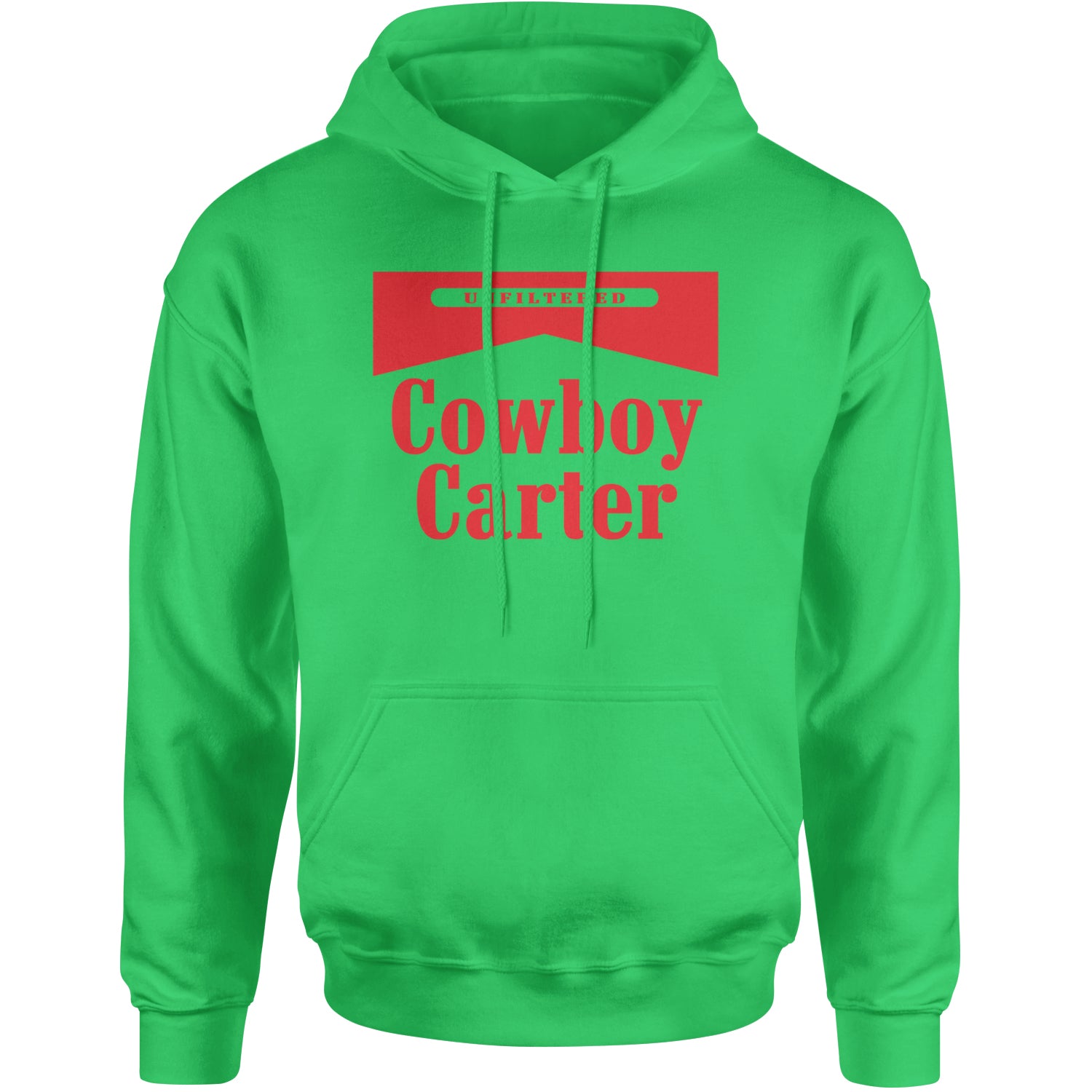 Cowboy Karter Country Act Two Adult Hoodie Sweatshirt Kelly Green