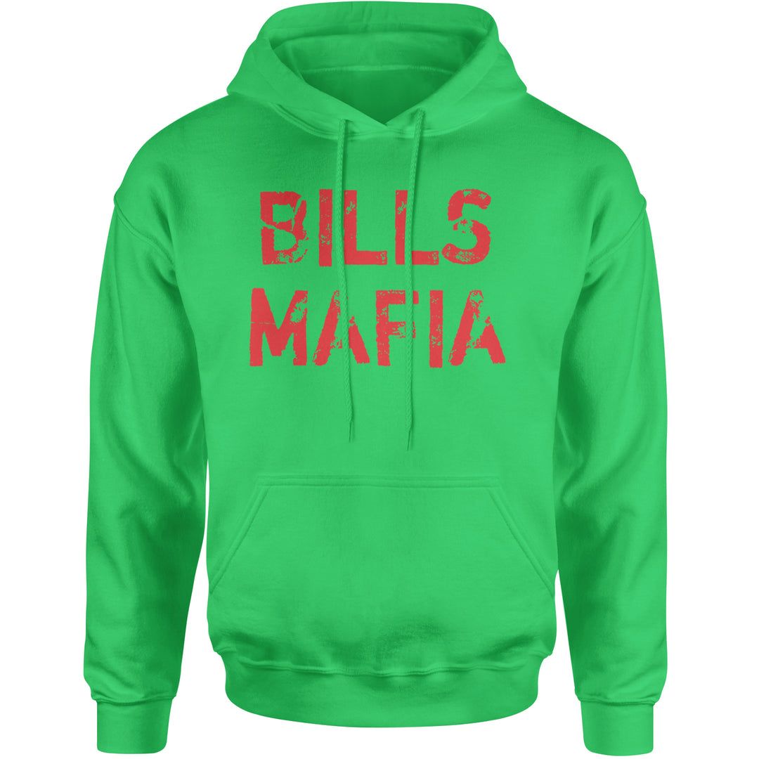 Distressed Bills Mafia Football Adult Hoodie Sweatshirt Kelly Green