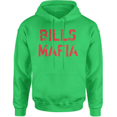 Distressed Bills Mafia Football Adult Hoodie Sweatshirt Kelly Green