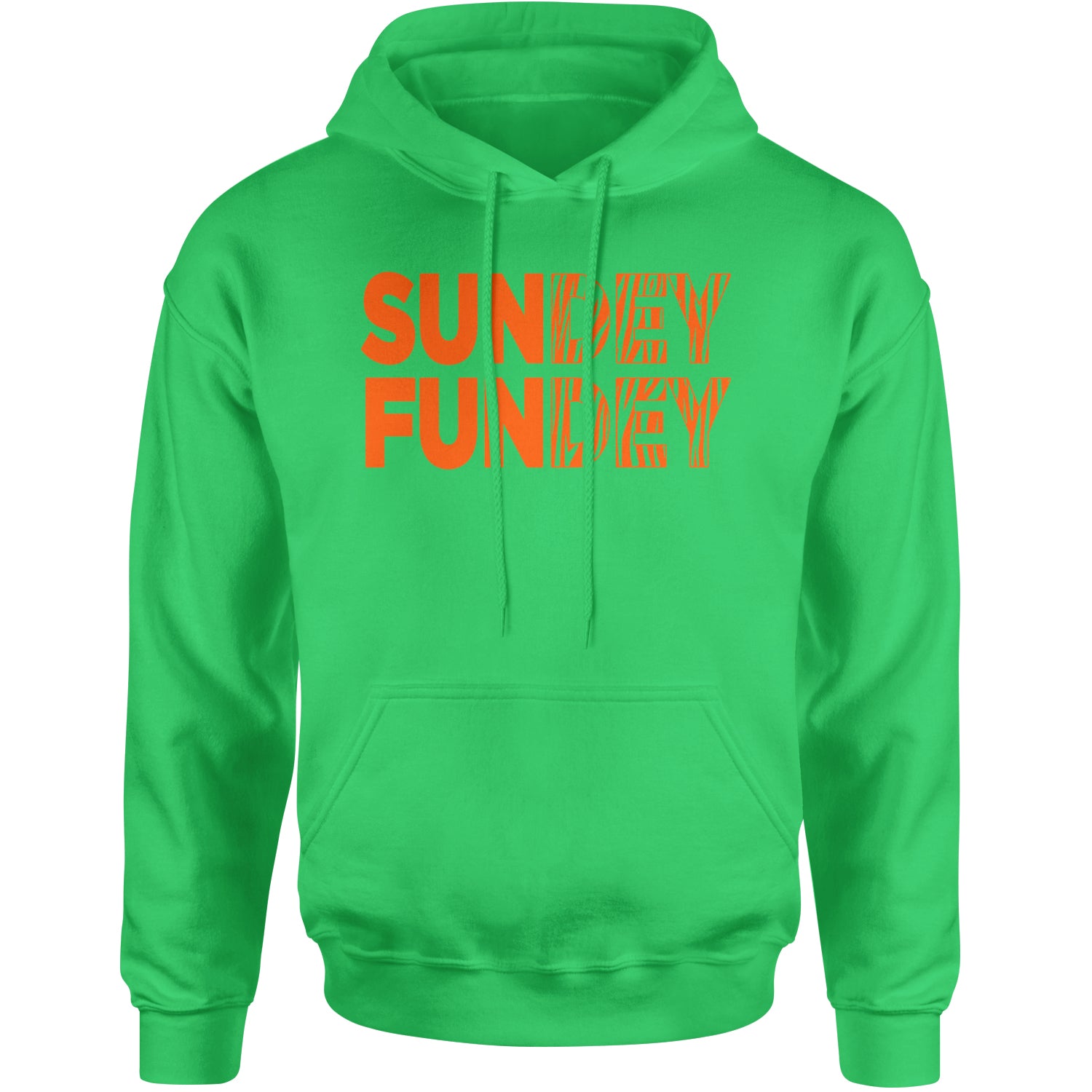 SunDEY FunDEY Sunday FundayAdult Hoodie Sweatshirt Kelly Green