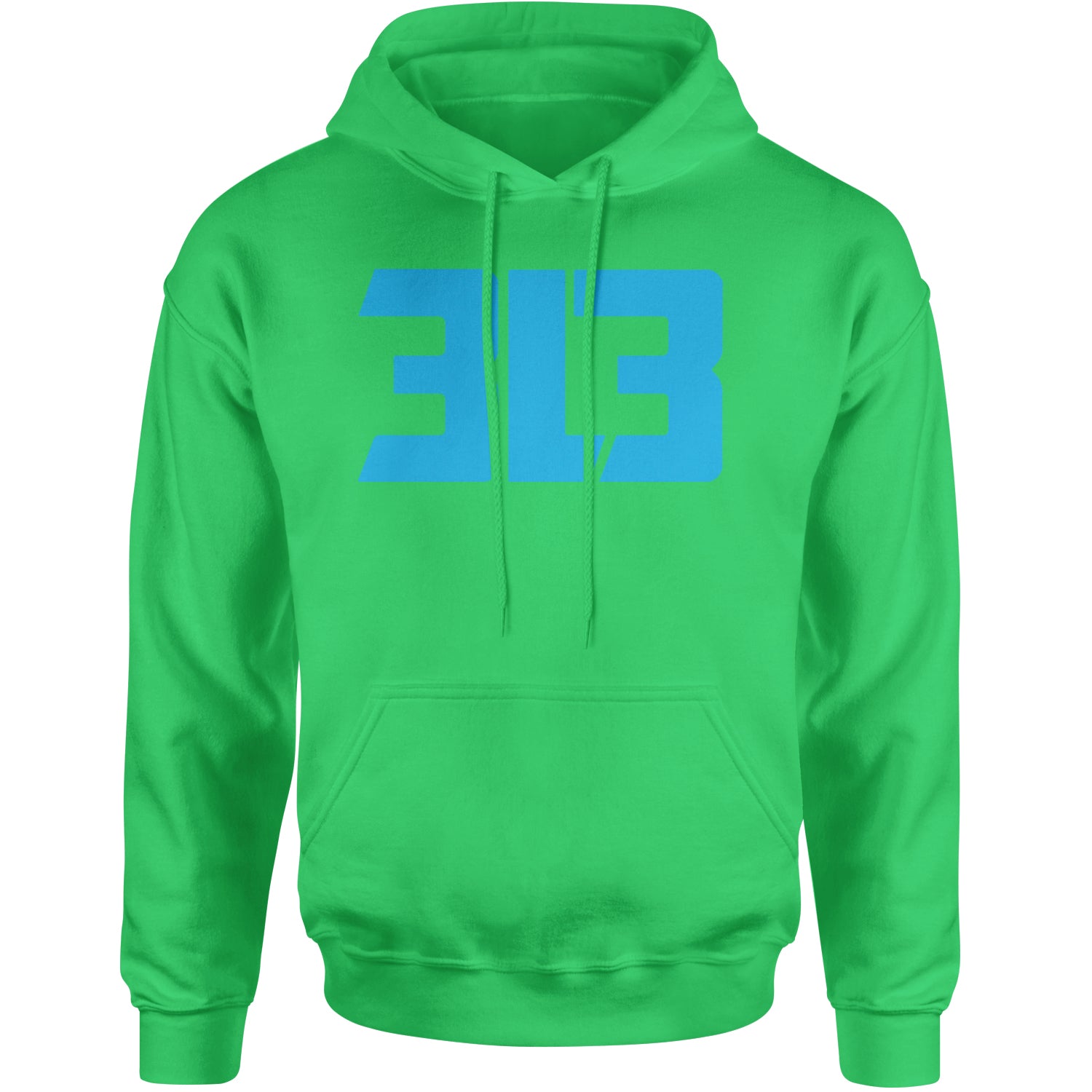 3L3 From The 313 Detroit Football Adult Hoodie Sweatshirt Kelly Green