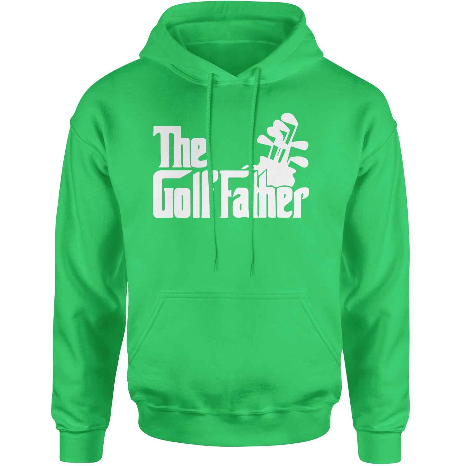 The Golf Father Golfing Dad  Adult Hoodie Sweatshirt Kelly Green