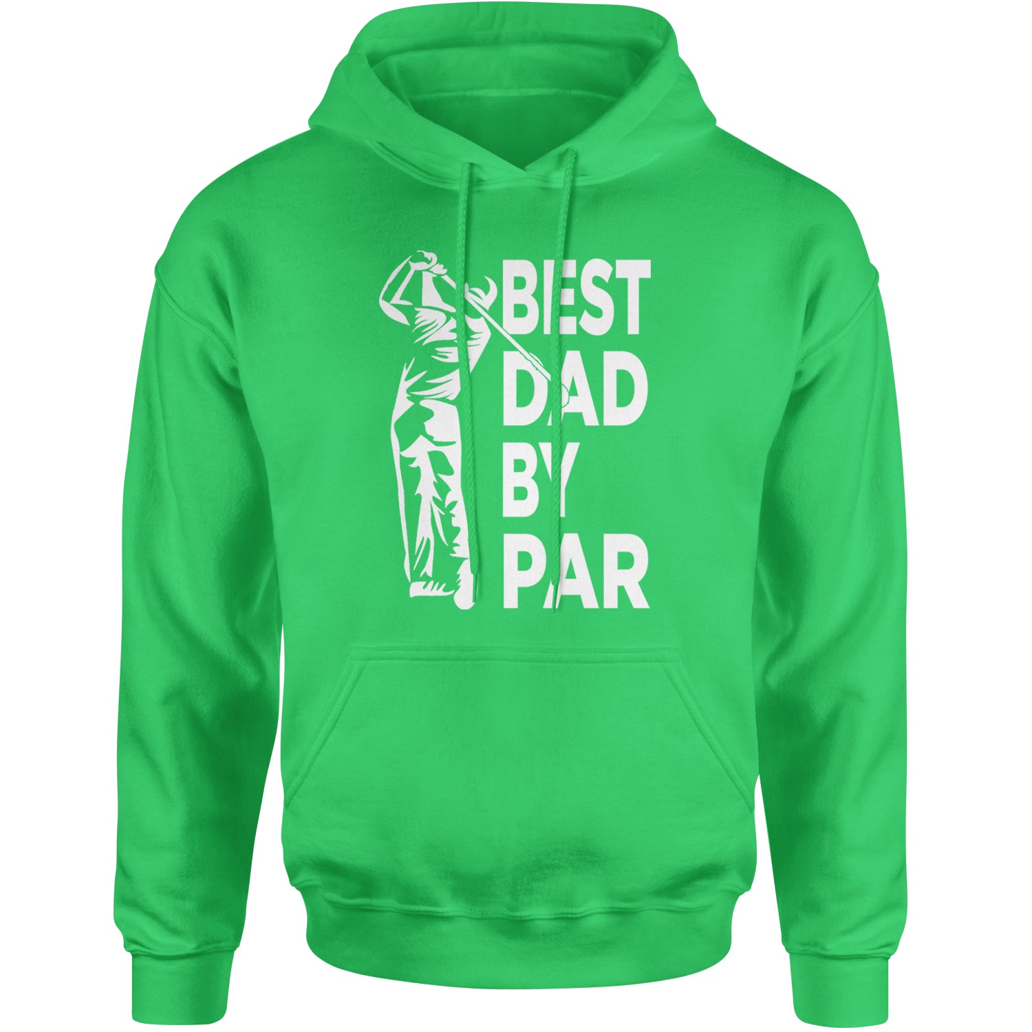 Best Dad By Par Golfing Gift For Father Adult Hoodie Sweatshirt Kelly Green