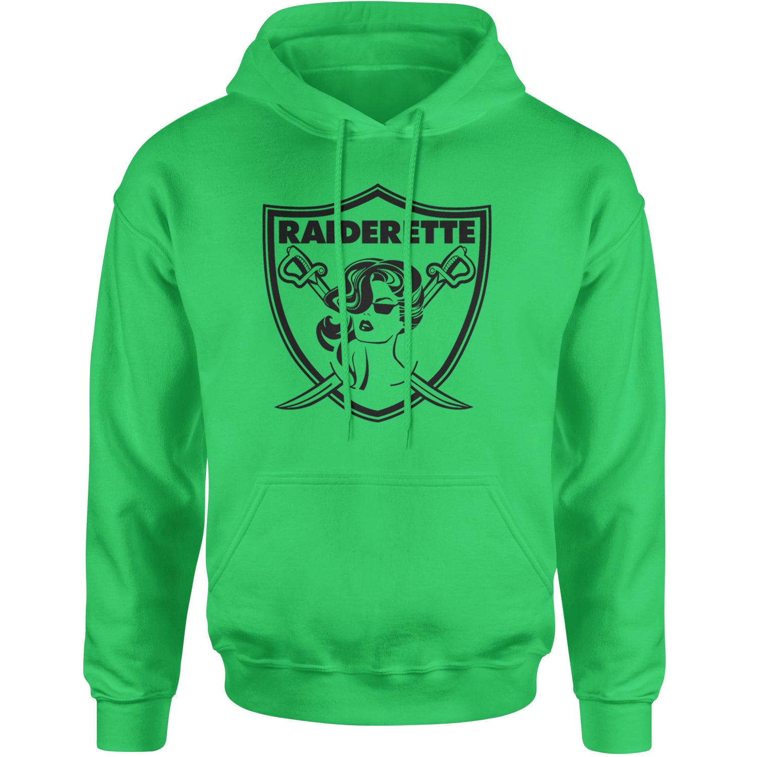 Raiderette Football Gameday Ready Adult Hoodie Sweatshirt Kelly Green