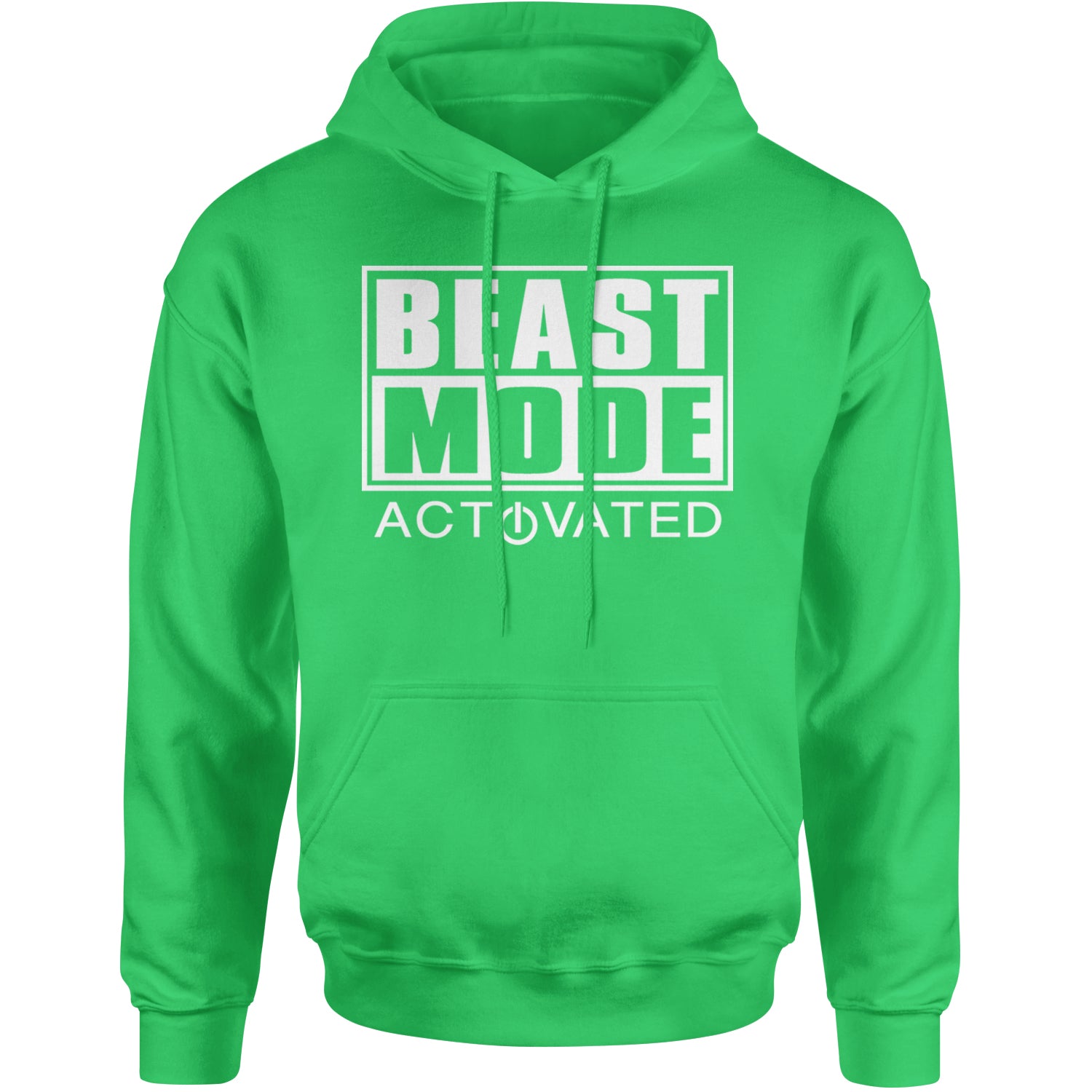 Activated Beast Mode Workout Gym Clothing Adult Hoodie Sweatshirt Kelly Green