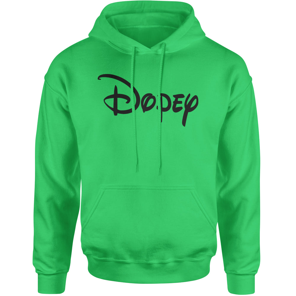 Dopey - 7 Dwarfs Costume Adult Hoodie Sweatshirt Kelly Green
