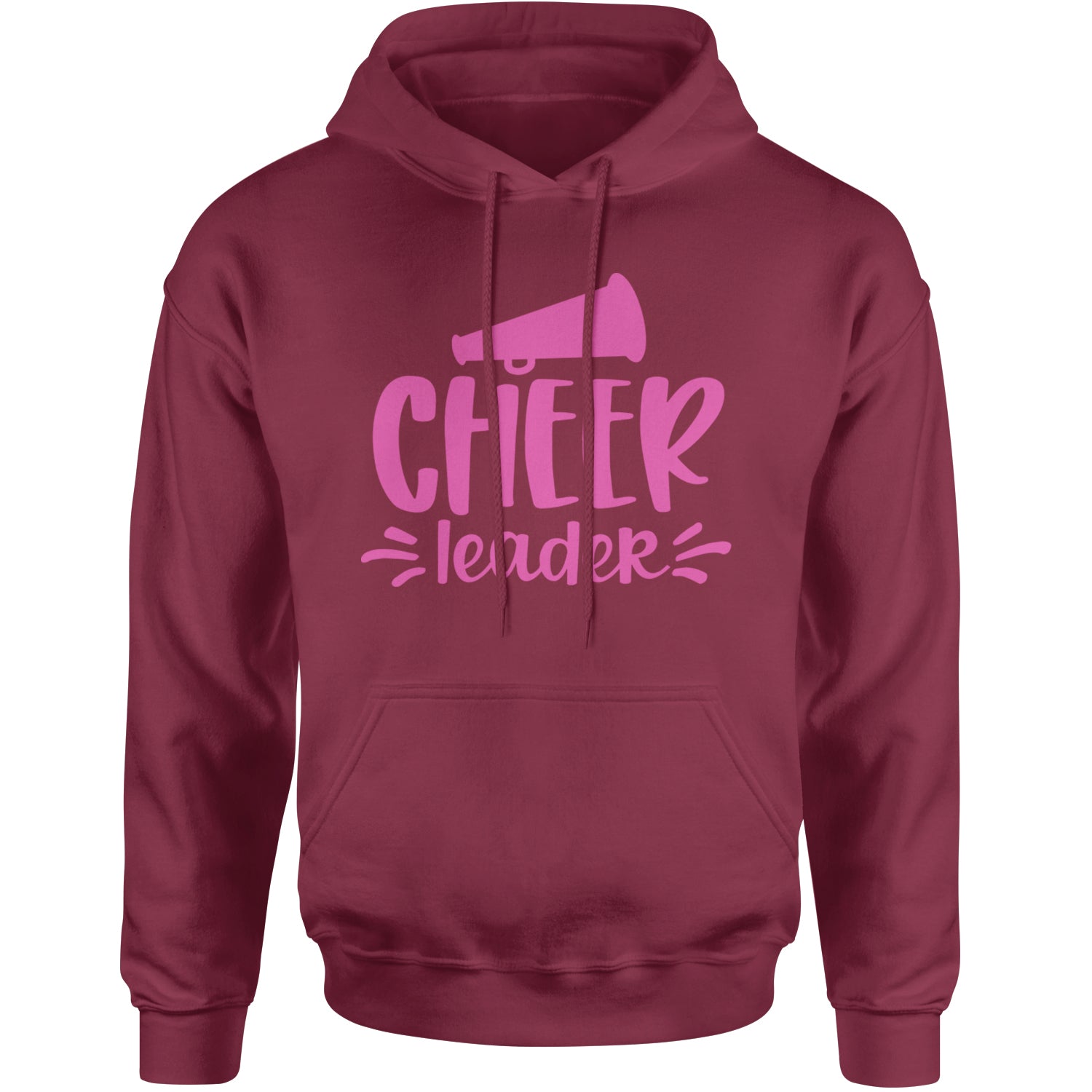 Cheerleader Bullhorn Adult Hoodie Sweatshirt Maroon