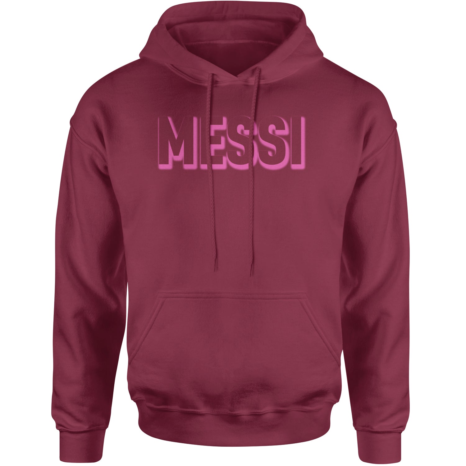 Messi OUTLINE Miami Futbol Adult Hoodie Sweatshirt Maroon