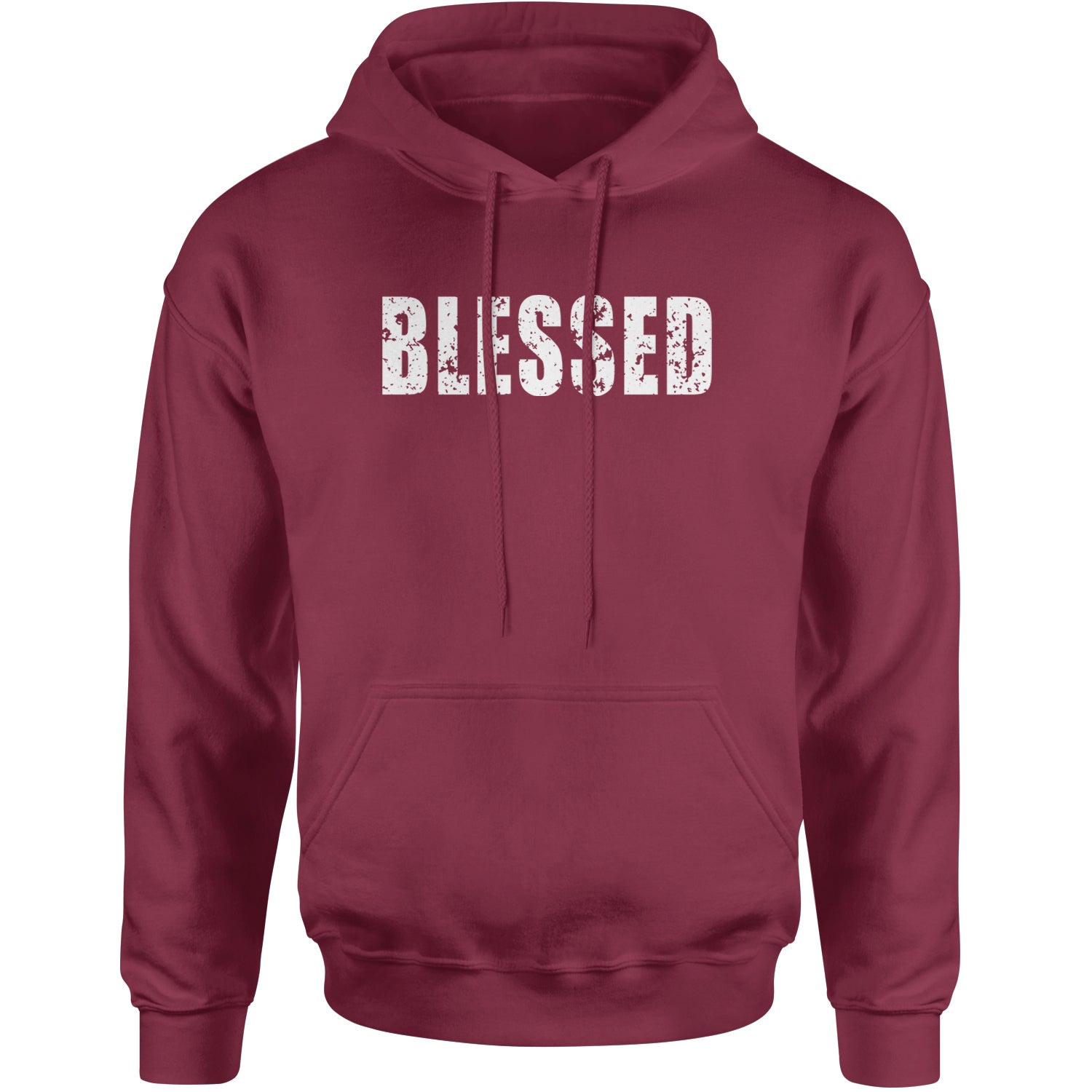 Blessed Religious Grateful Thankful Adult Hoodie Sweatshirt Maroon