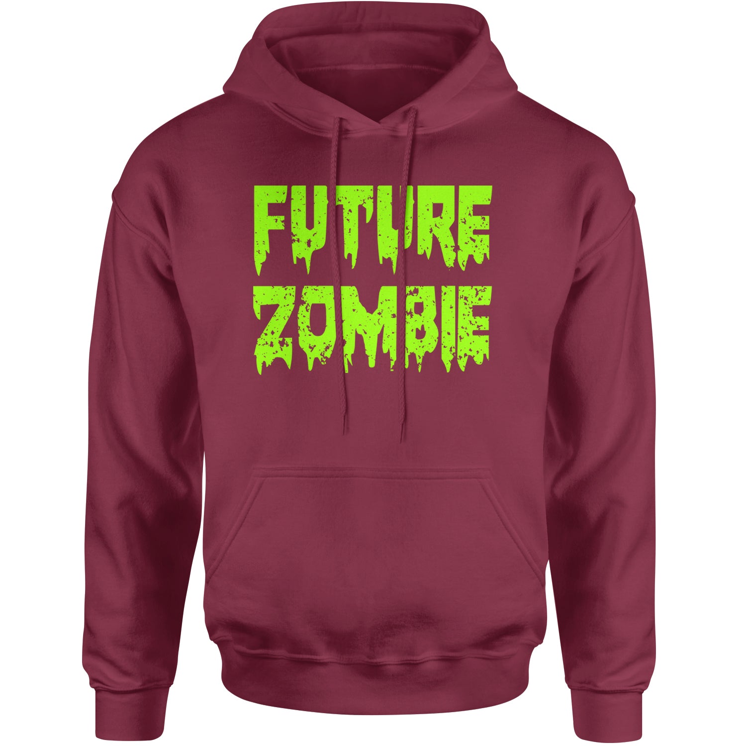 Future Zombie Horror Adult Hoodie Sweatshirt Maroon