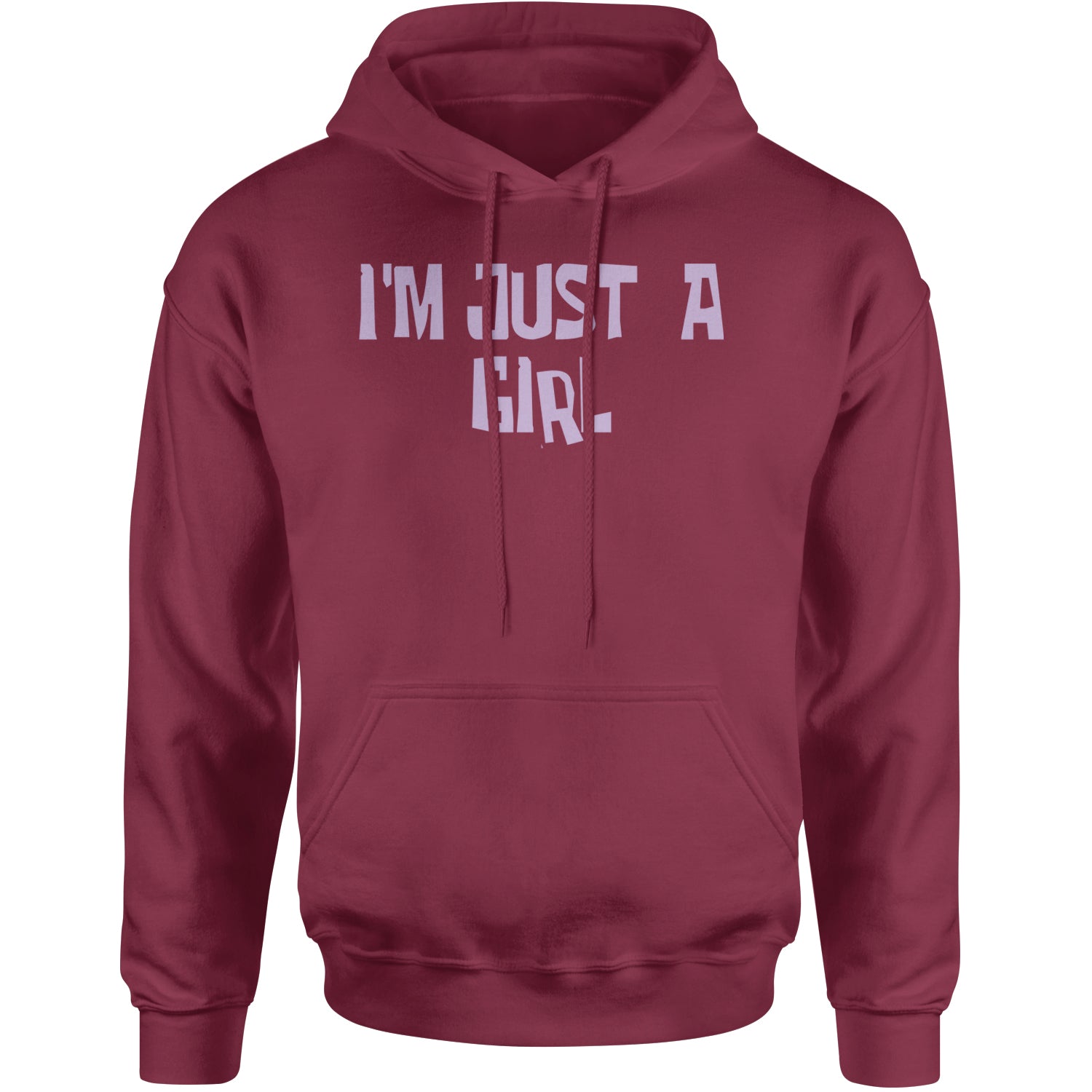 I'm Just A Girl Guts Music Adult Hoodie Sweatshirt Maroon