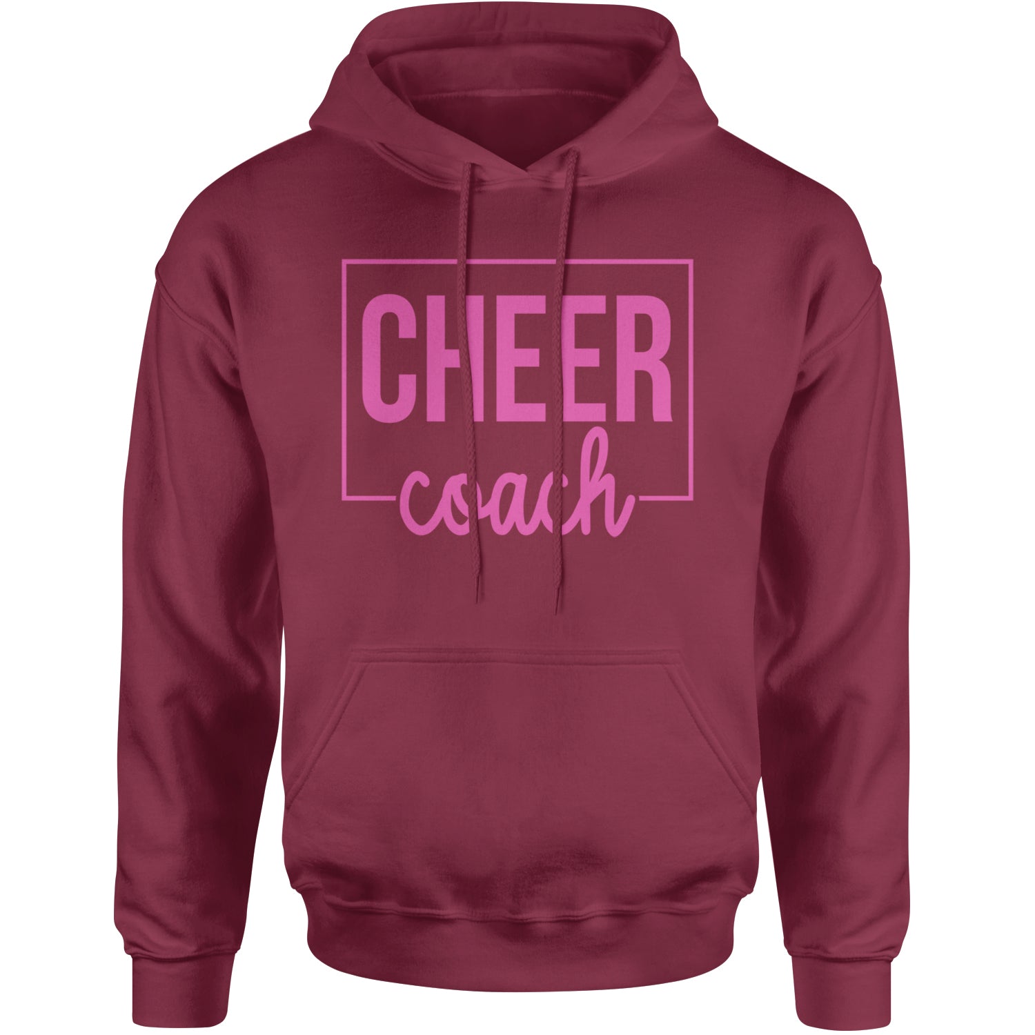 Cheer Coach Cheerleader Adult Hoodie Sweatshirt Maroon