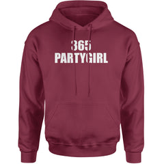 365 Party Girl Brat Girl Summer Adult Hoodie Sweatshirt Maroon