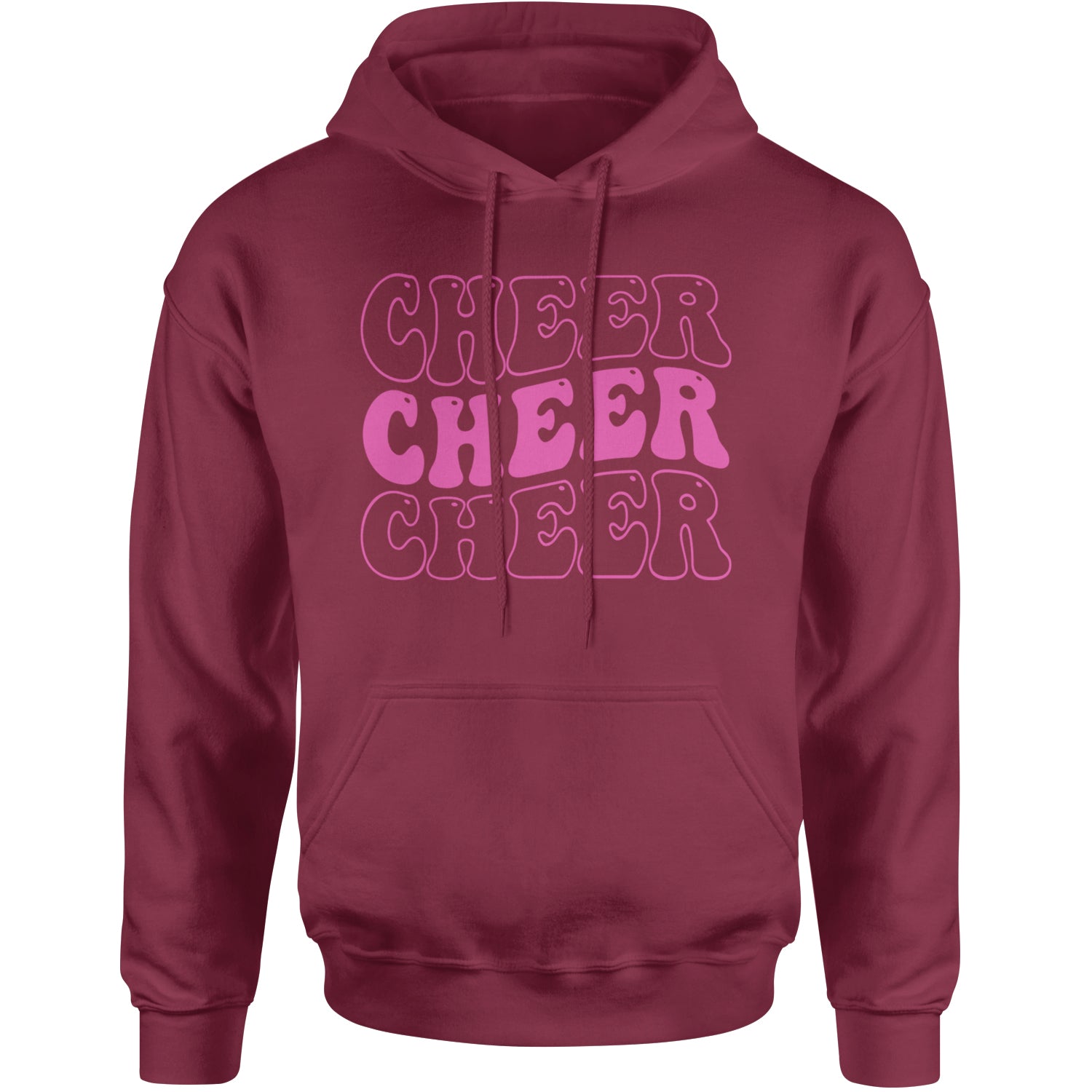 Cheer Cheer Cheer Adult Hoodie Sweatshirt Maroon