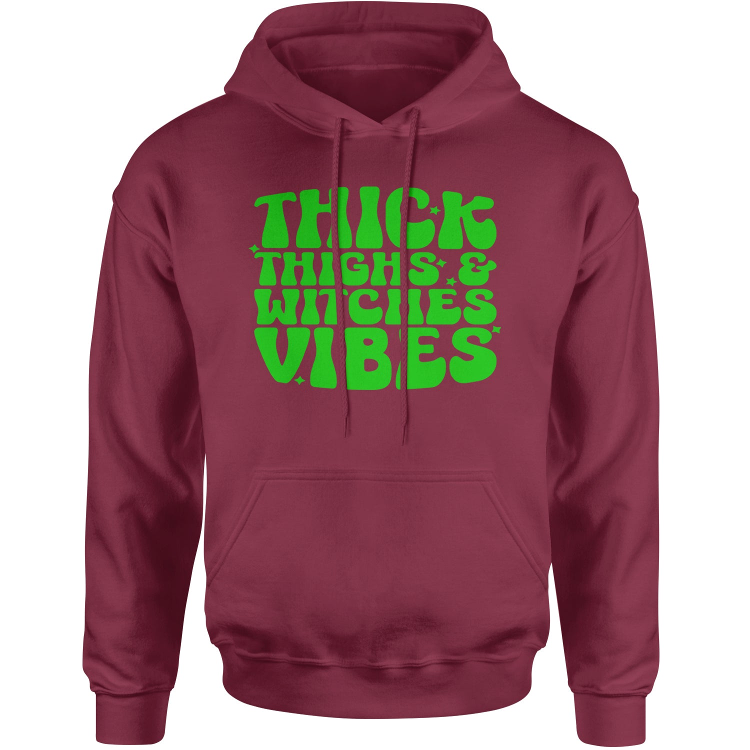 Thick Thighs And Witches Vibes Adult Hoodie Sweatshirt Maroon