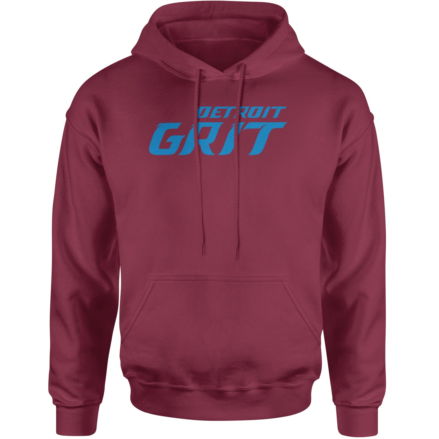 Grit Detroit Football Hard Knocks Adult Hoodie Sweatshirt Maroon