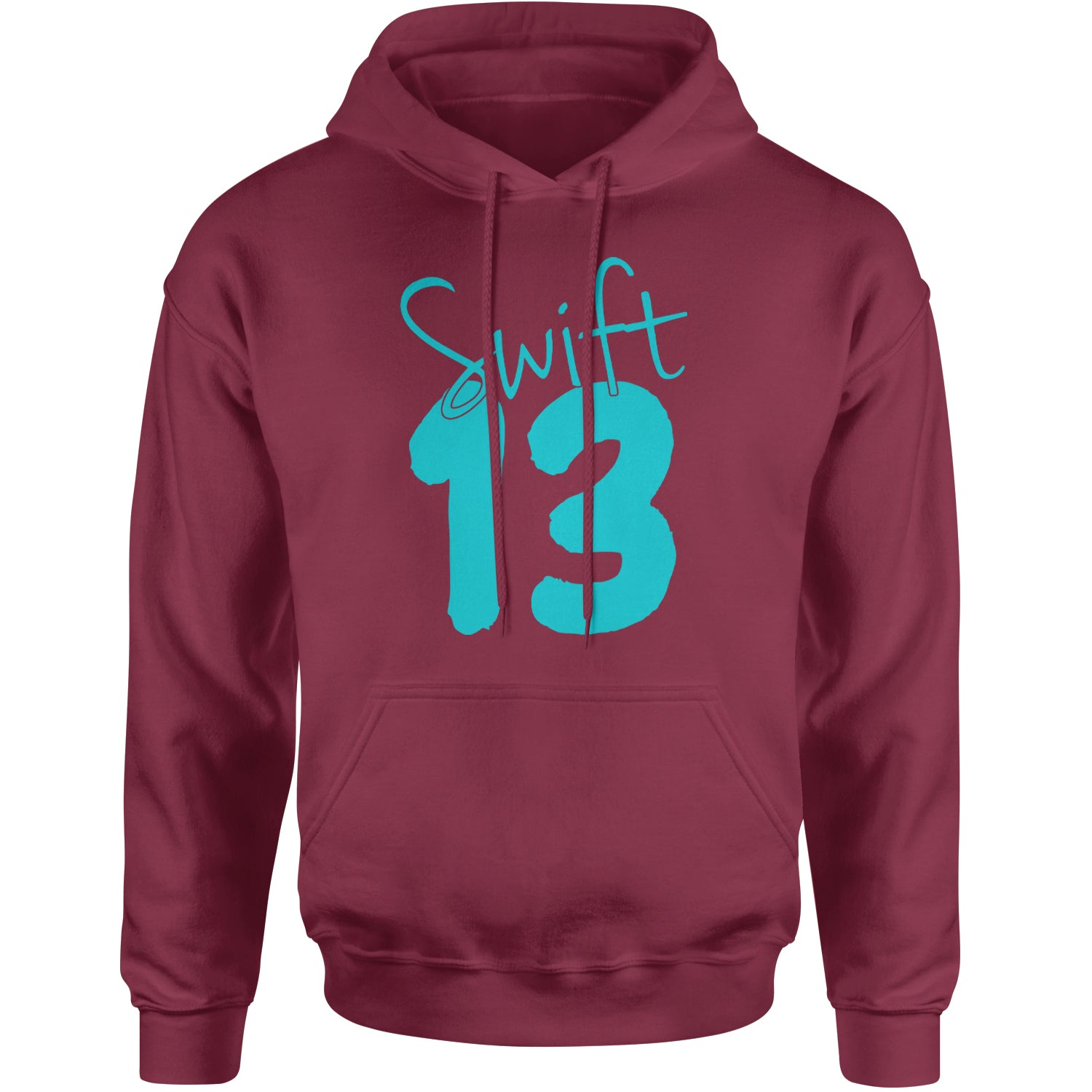 13 Swift 13 Lucky Number Era TTPD Adult Hoodie Sweatshirt Maroon