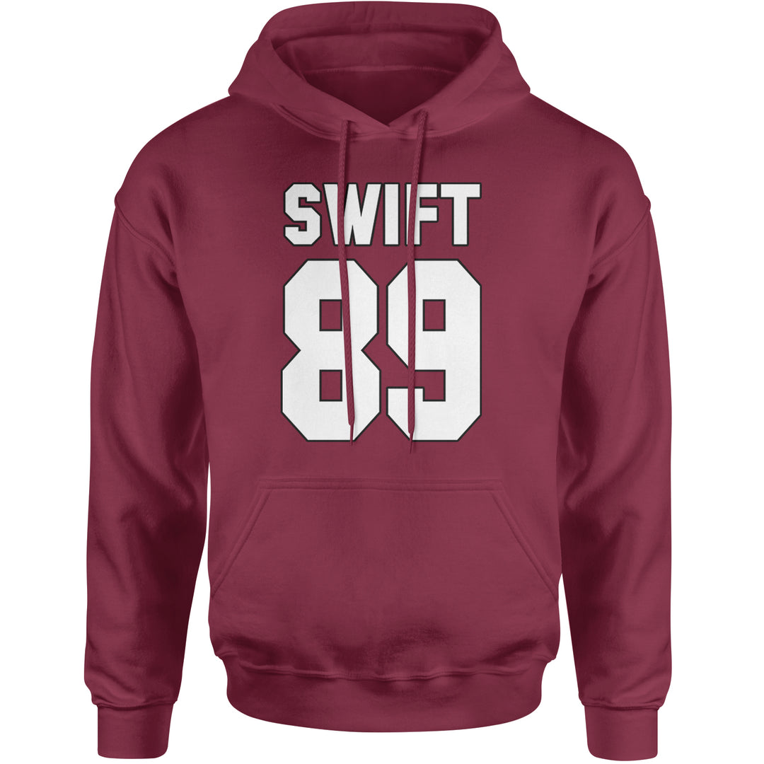 Swift 89 Birth Year Music Fan Era Poets Department Lover Adult Hoodie Sweatshirt Maroon