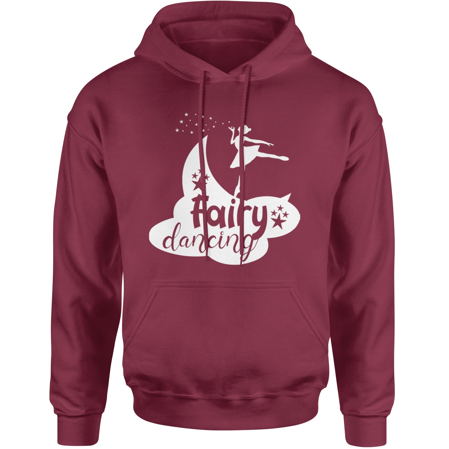 Fairy Dancing Adult Hoodie Sweatshirt Maroon