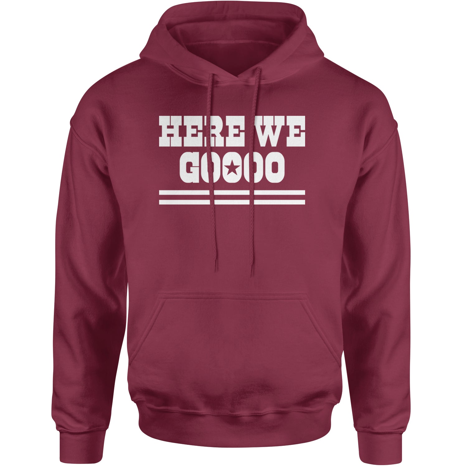 Here We Go Dem Boys Dallas Football Adult Hoodie Sweatshirt Maroon