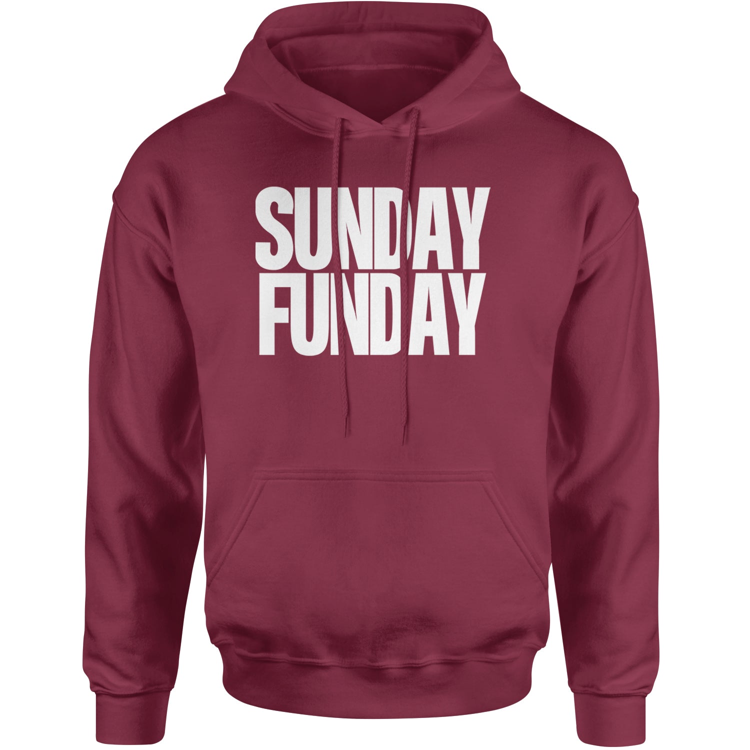 Sunday Funday  Adult Hoodie Sweatshirt Maroon