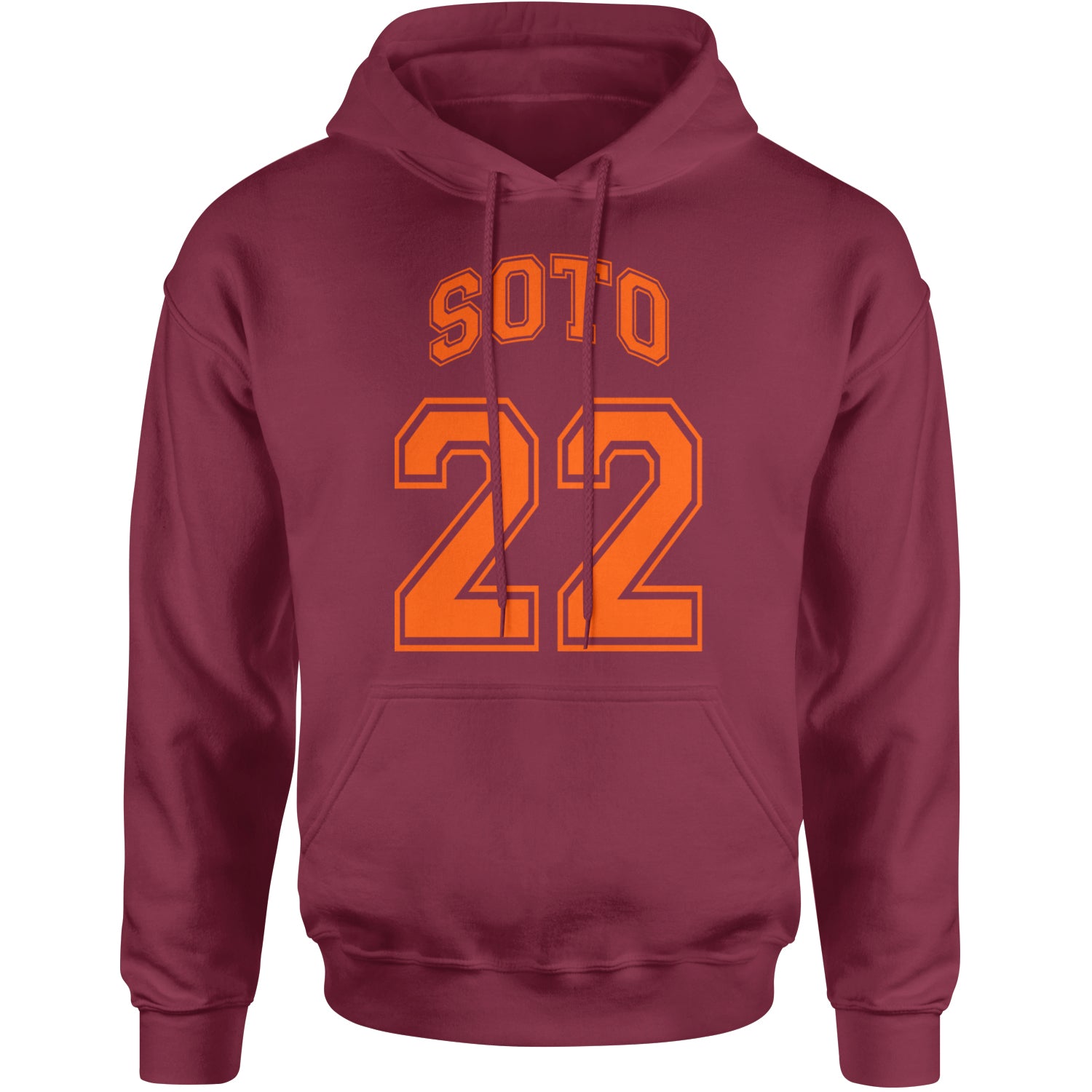 Soto Number 22 Adult Hoodie Sweatshirt Maroon