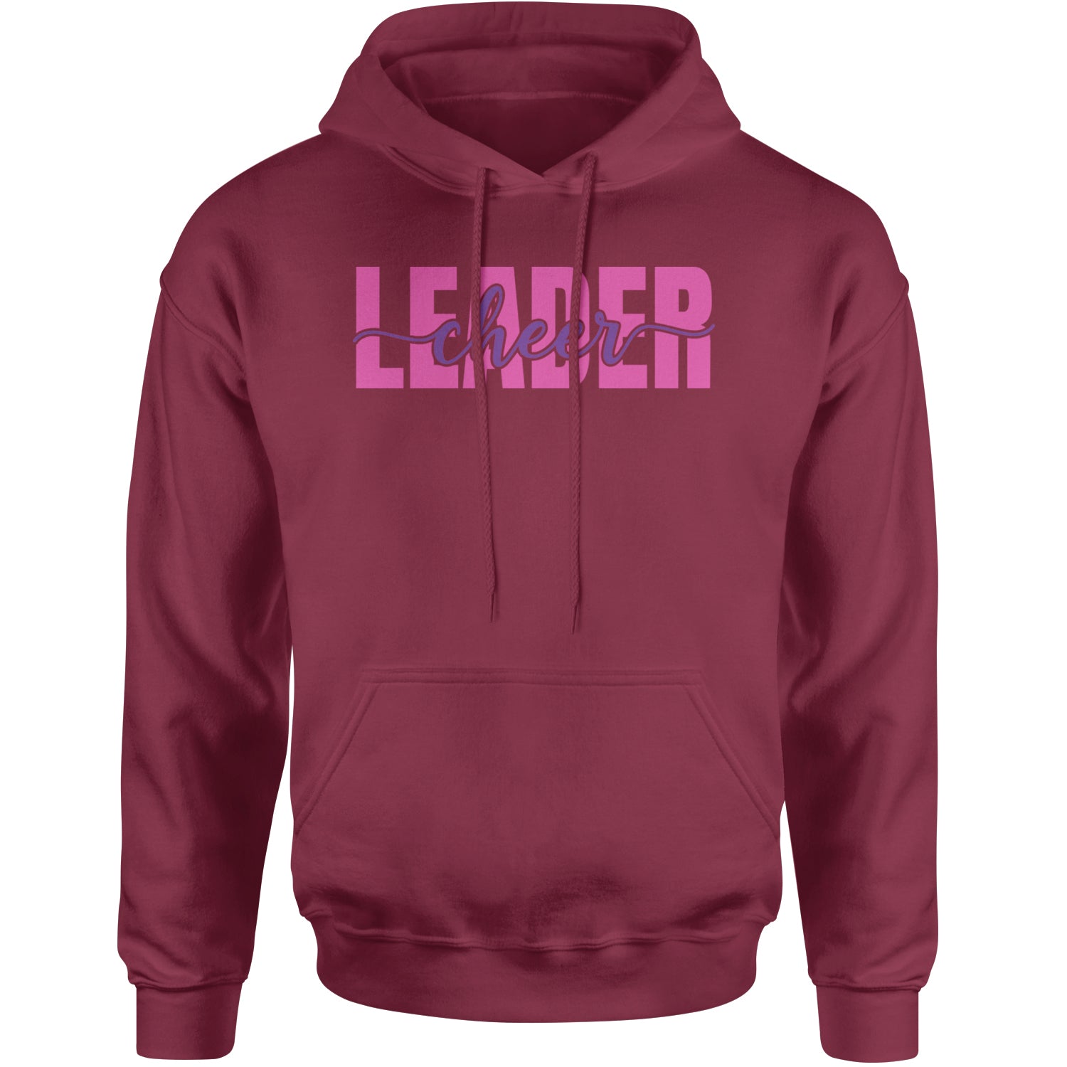 Cheerleader Script Style Adult Hoodie Sweatshirt Maroon