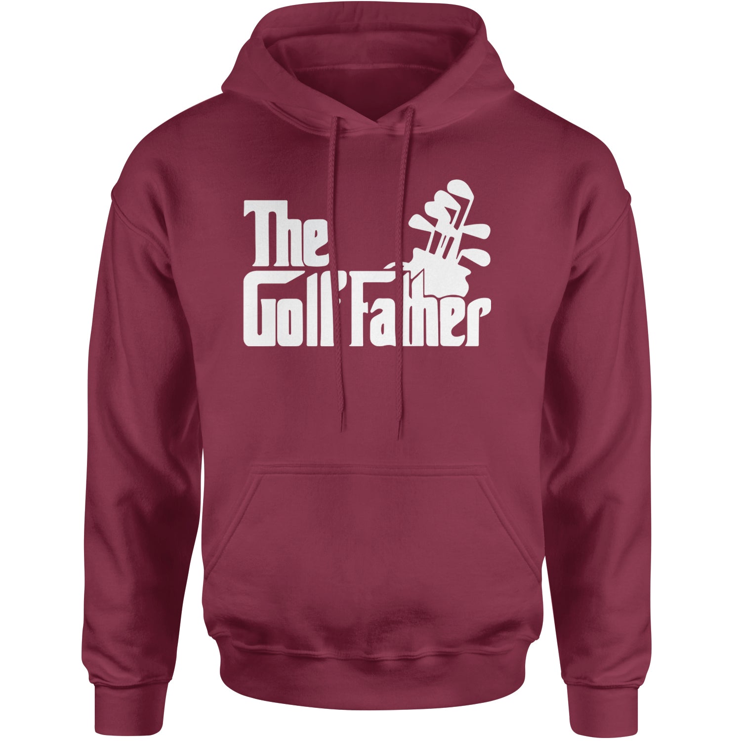 The Golf Father Golfing Dad  Adult Hoodie Sweatshirt Maroon