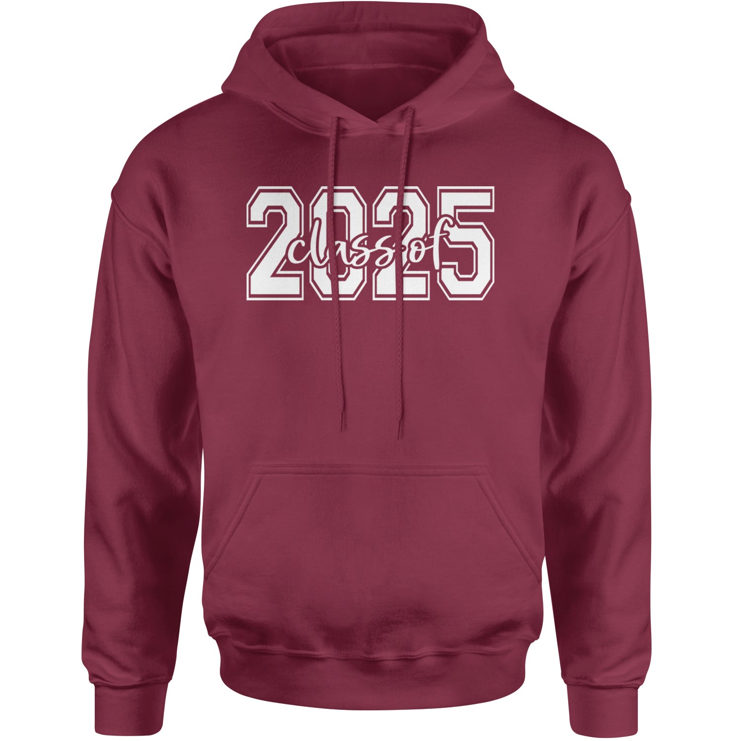 Class Of 2025 Graduation Adult Hoodie Sweatshirt Maroon