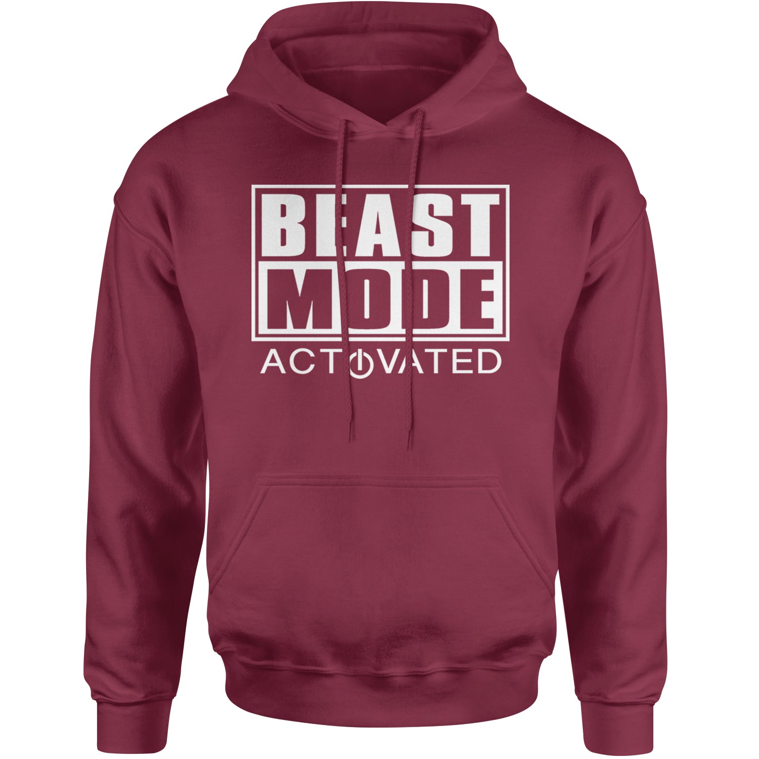 Activated Beast Mode Workout Gym Clothing Adult Hoodie Sweatshirt Maroon