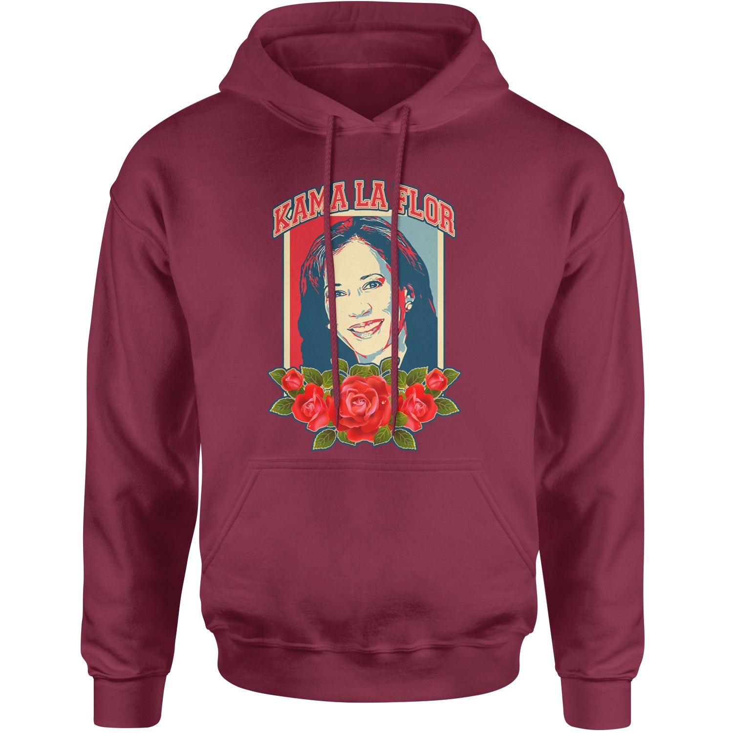 Kama La Flor Kamala Como La Flor Adult Hoodie Sweatshirt Maroon