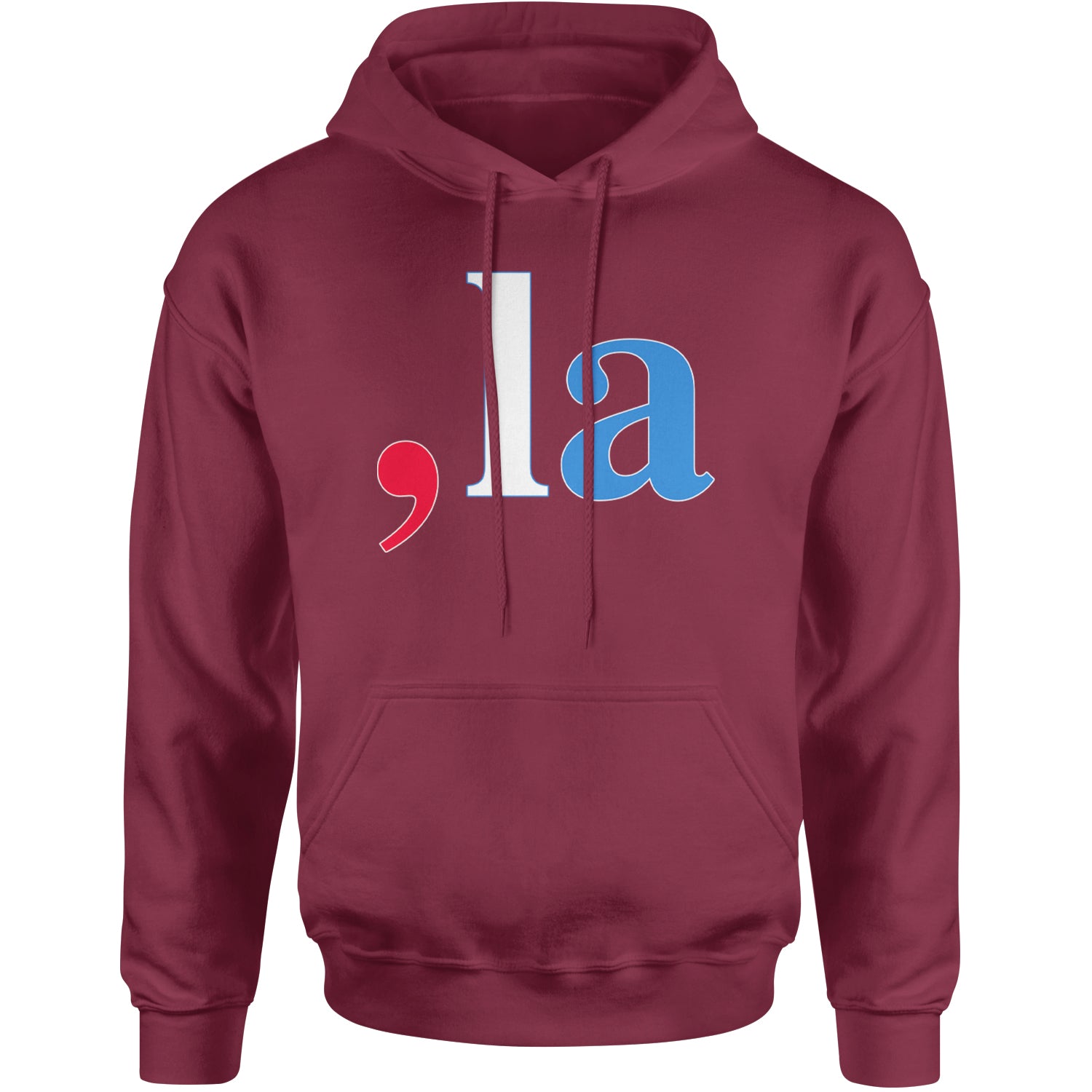 Comma-La - Support Kamala Harris For President 2024 Adult Hoodie Sweatshirt Maroon