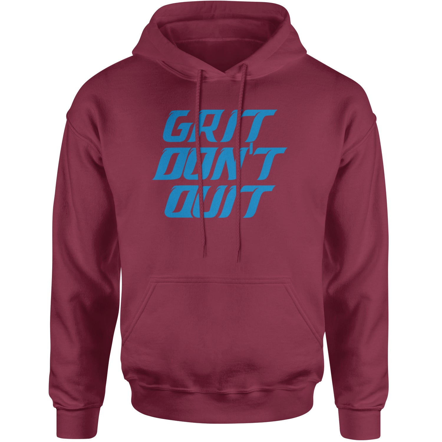 Grit Don't Quit Detroit Grit Adult Hoodie Sweatshirt Maroon