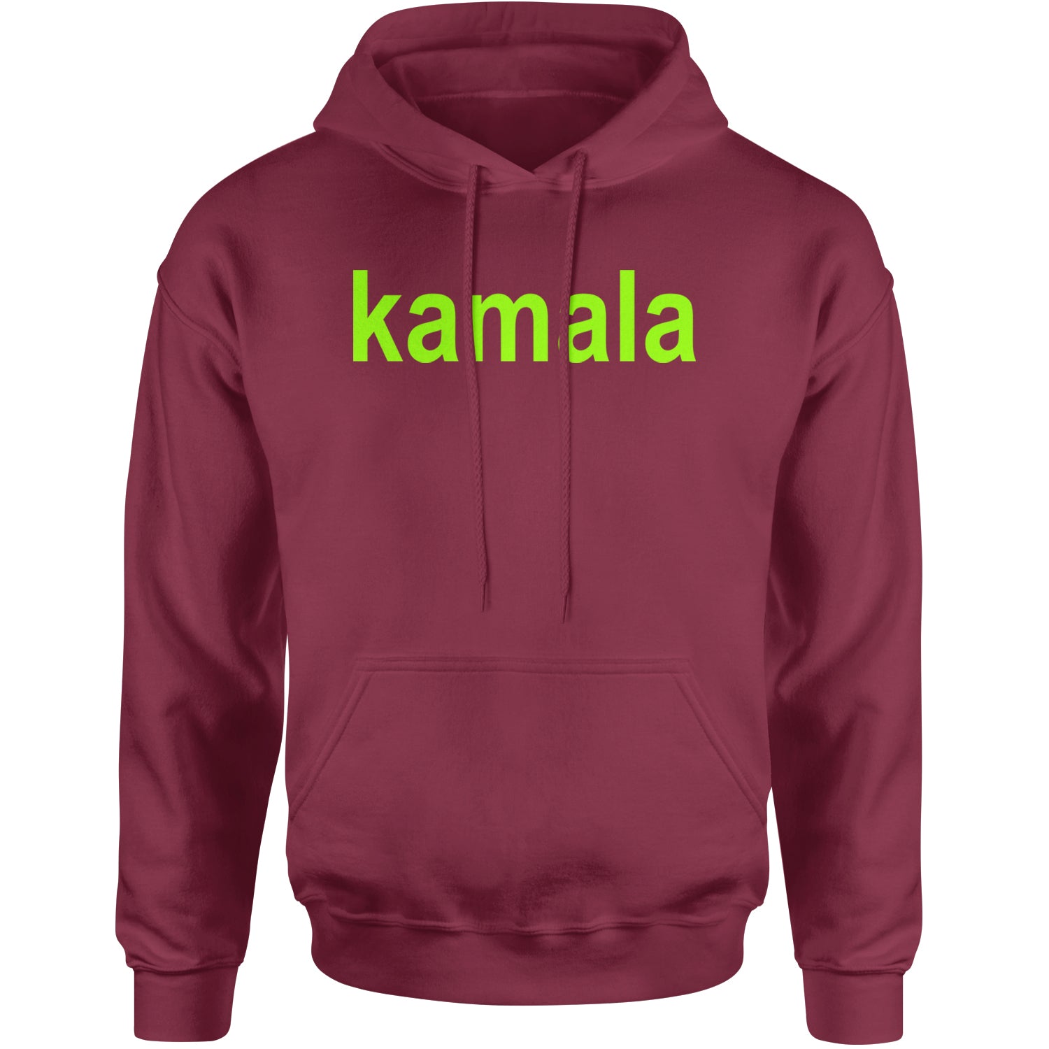 Kamala Bright Green Brat Coconut Tree Adult Hoodie Sweatshirt Maroon